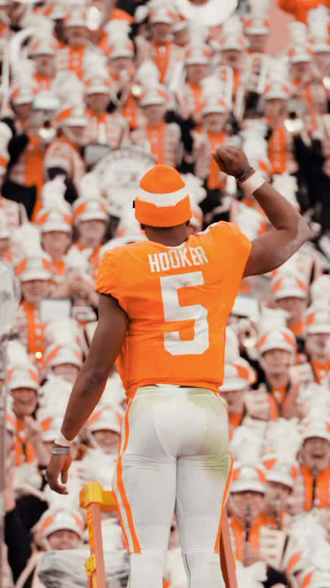 Hendon Hooker, orange jersey number 5, football player, SD Phone Wallpaper