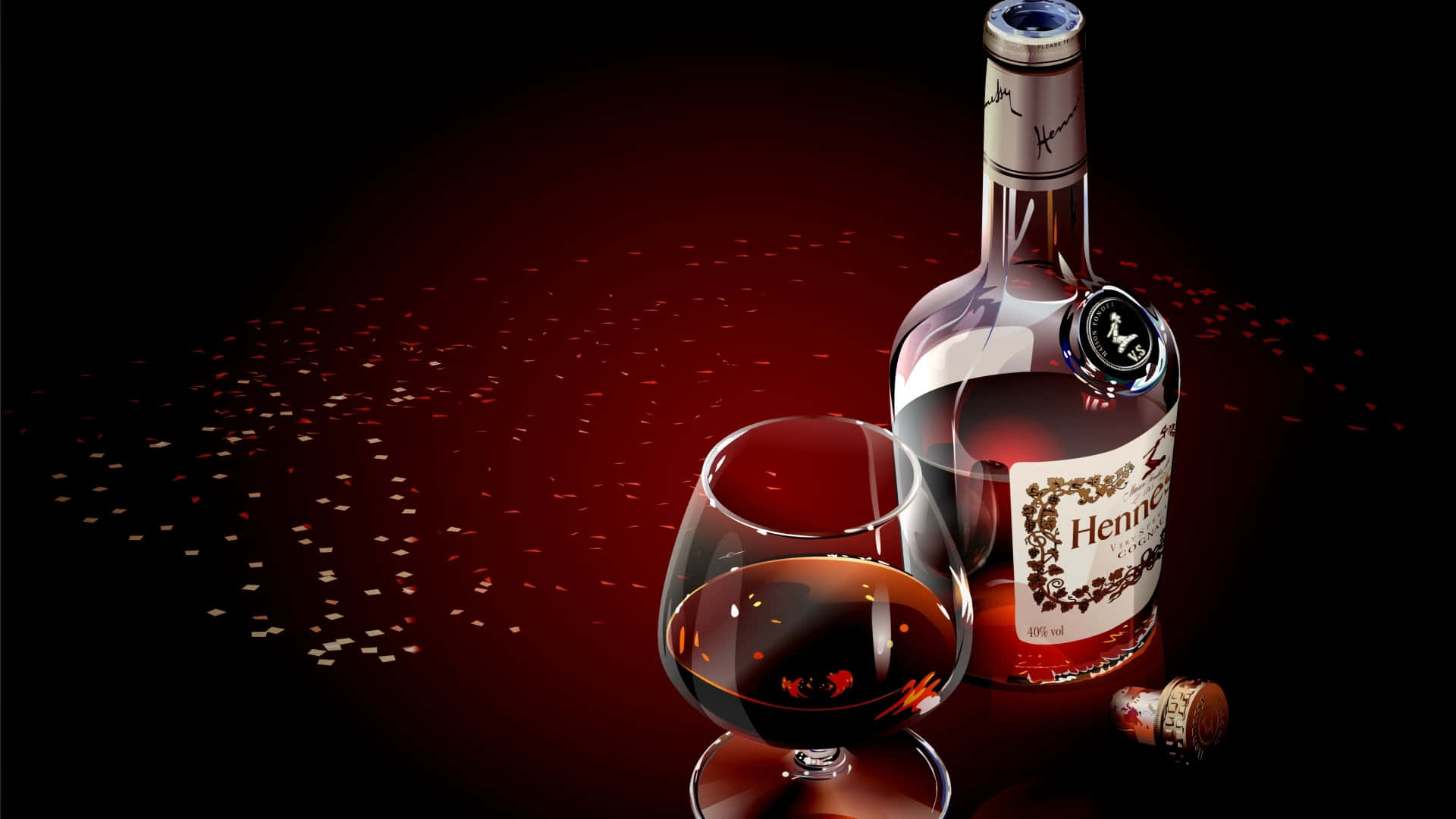 Hennessy, cognac, snifter glass, Full HD Desktop Wallpaper