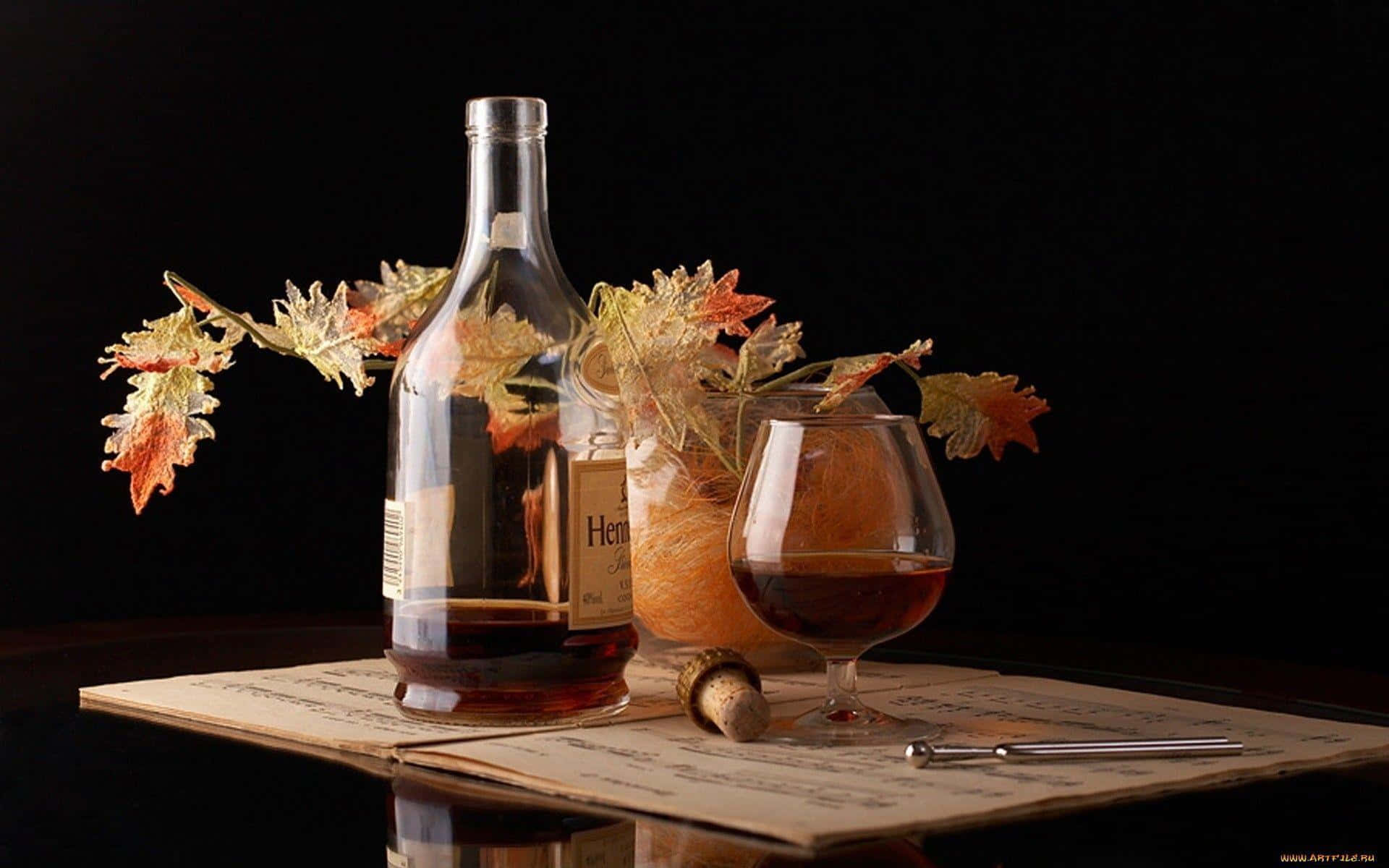 Hennessy, brandy, bottle, Full HD Desktop Wallpaper