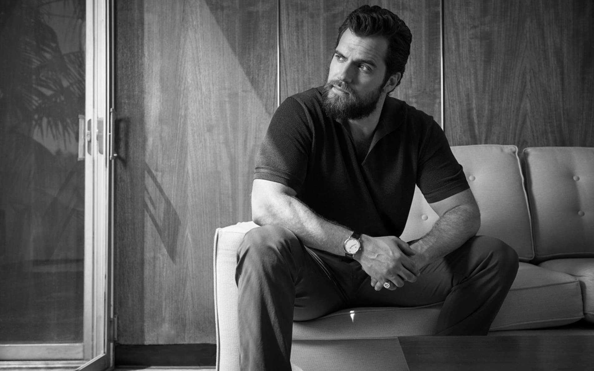 Henry Cavill, lounge, light sofa, Full HD Desktop Wallpaper