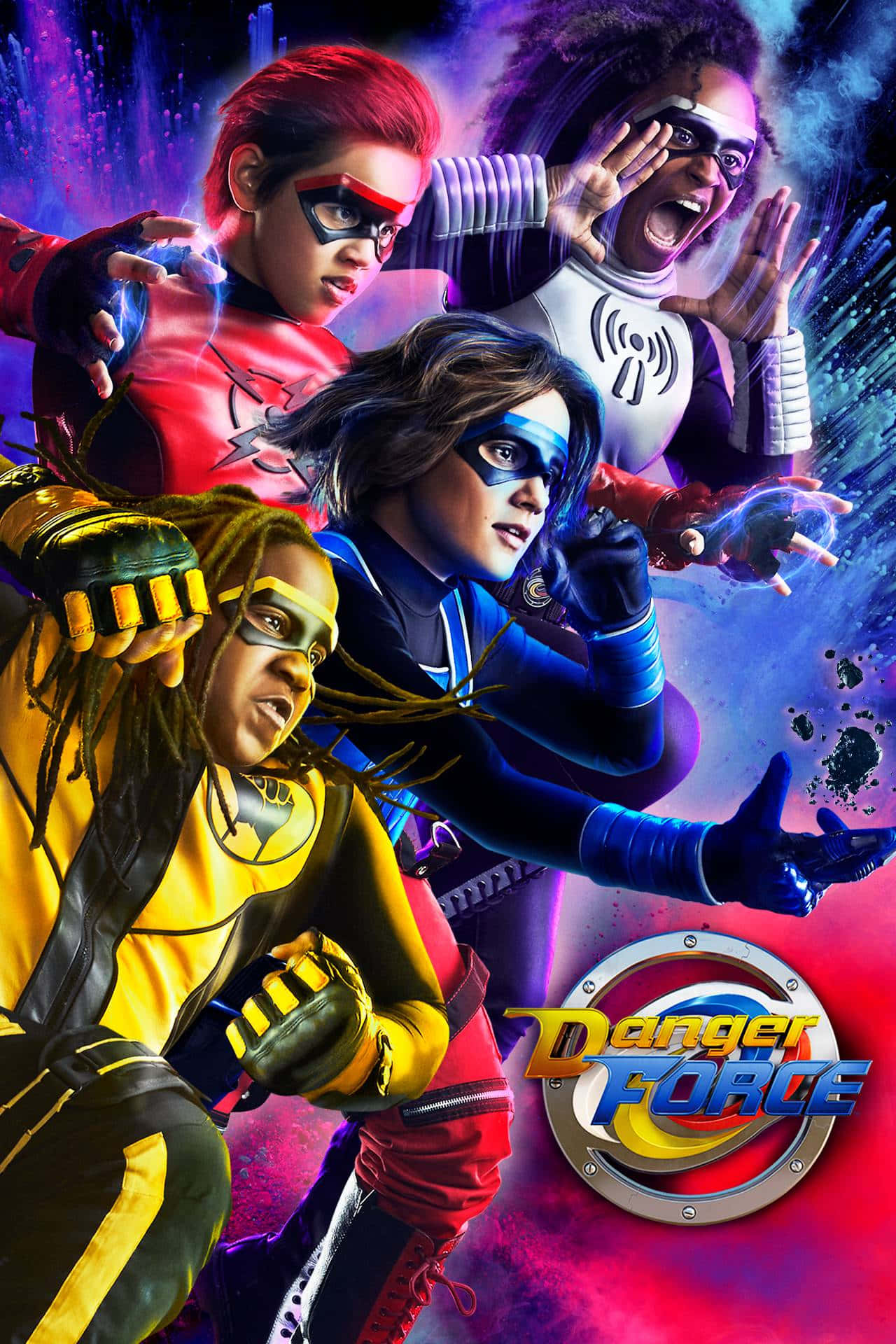 Henry Danger, superhero kids, cosmic purple and pink background, Full HD Phone Wallpaper