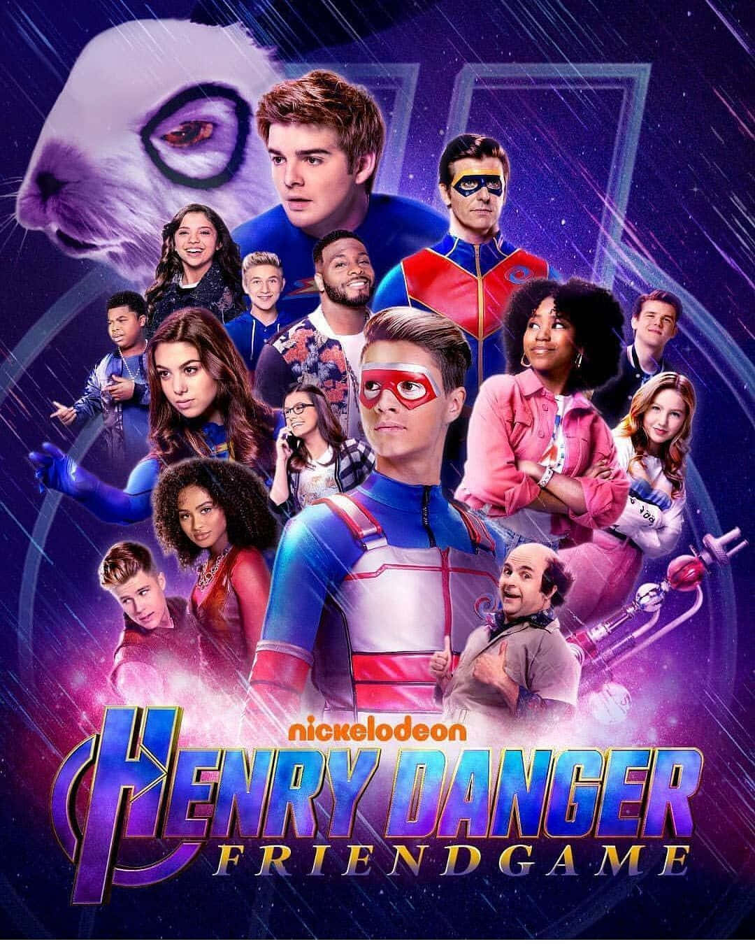 Henry Danger, Friendgame, cosmic purple background, HD Phone Wallpaper
