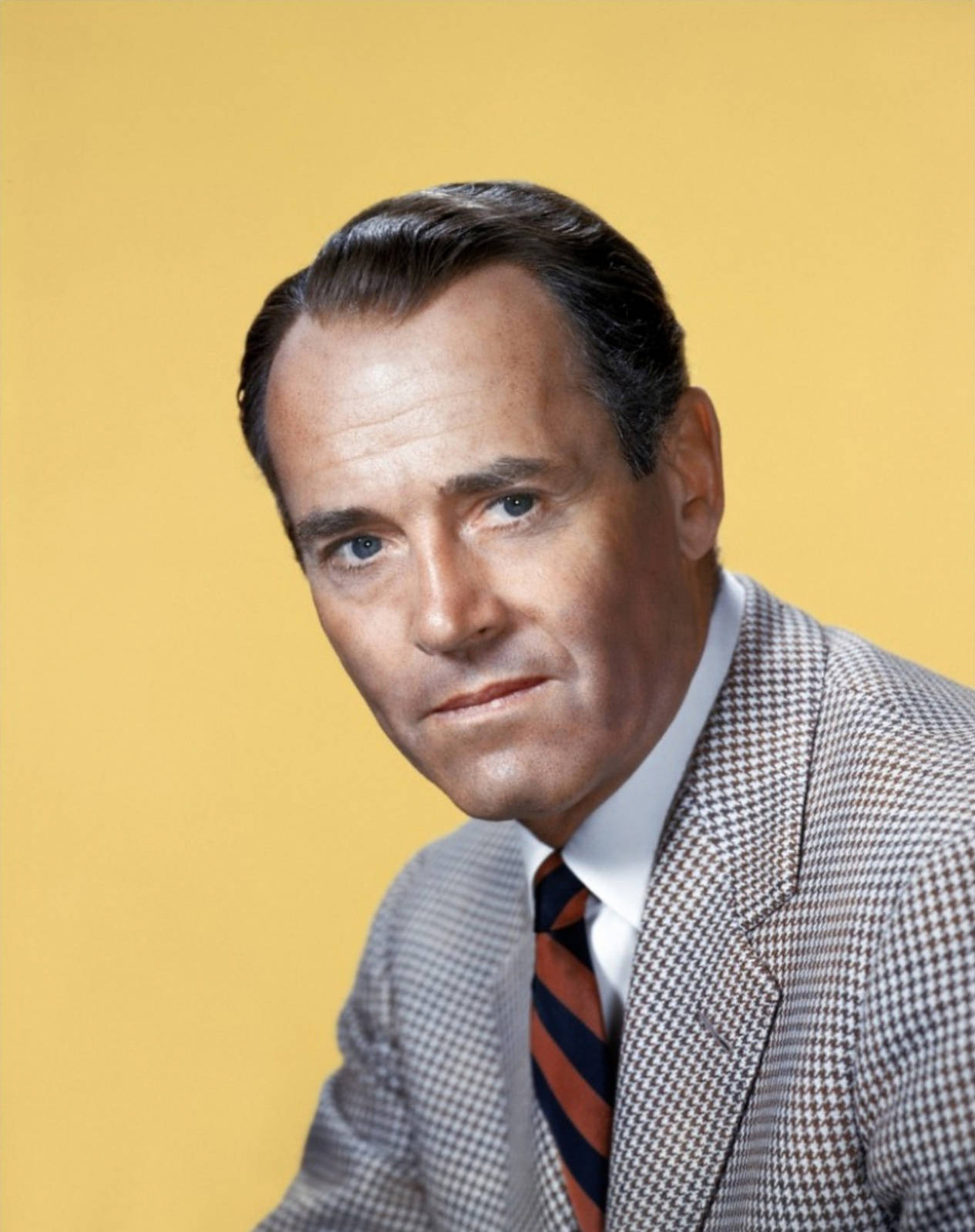 Henry Fonda, 1955 portrait, houndstooth suit, HD Phone Wallpaper