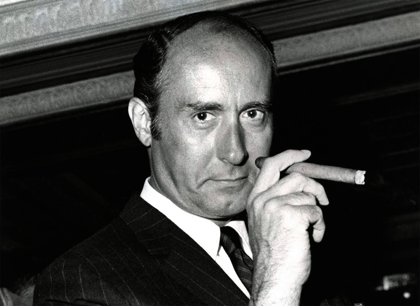 Henry Mancini, black and white portrait, suit, HD Desktop Wallpaper