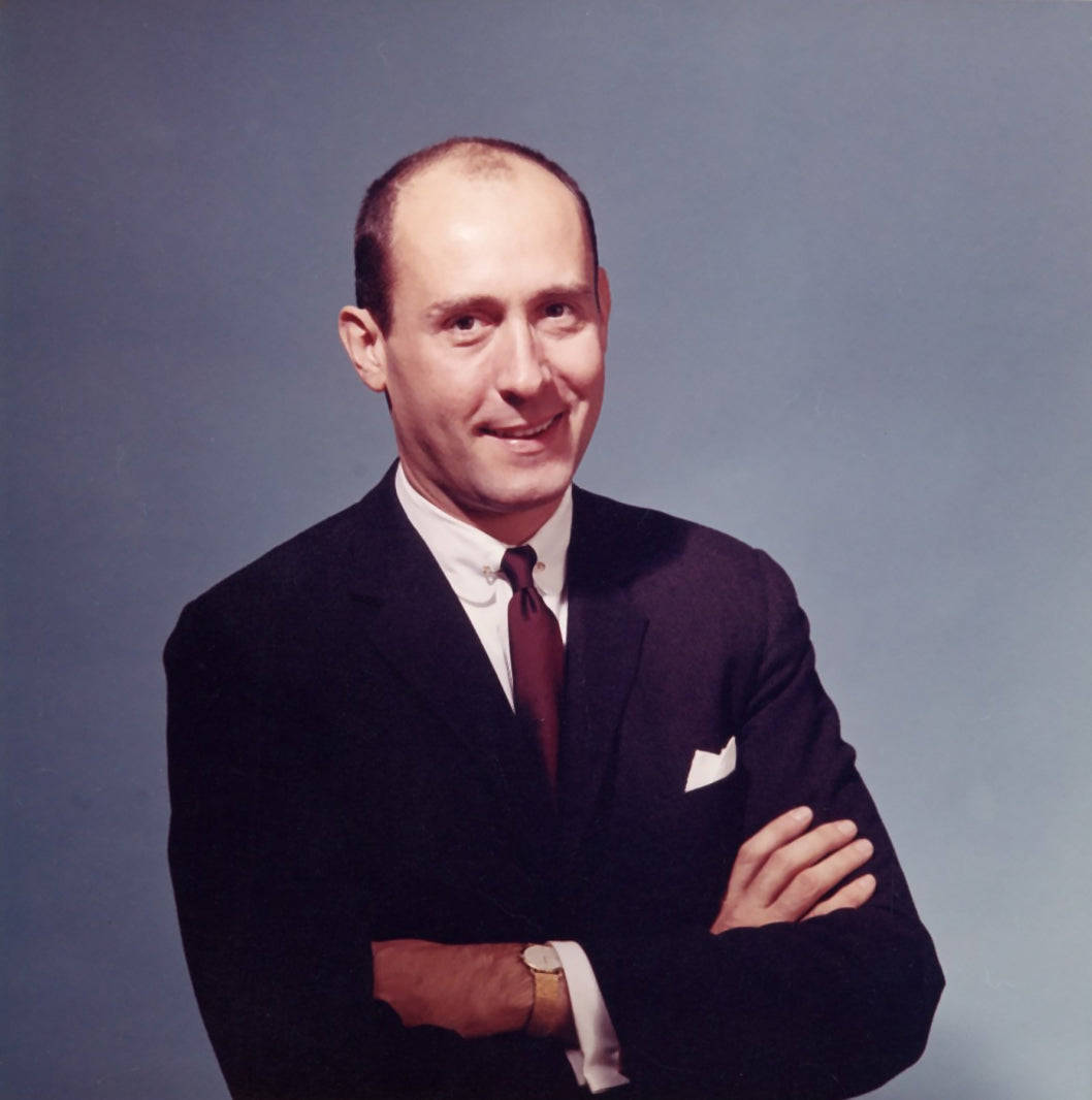 Henry Mancini, dark suit, red tie, SD Phone Wallpaper