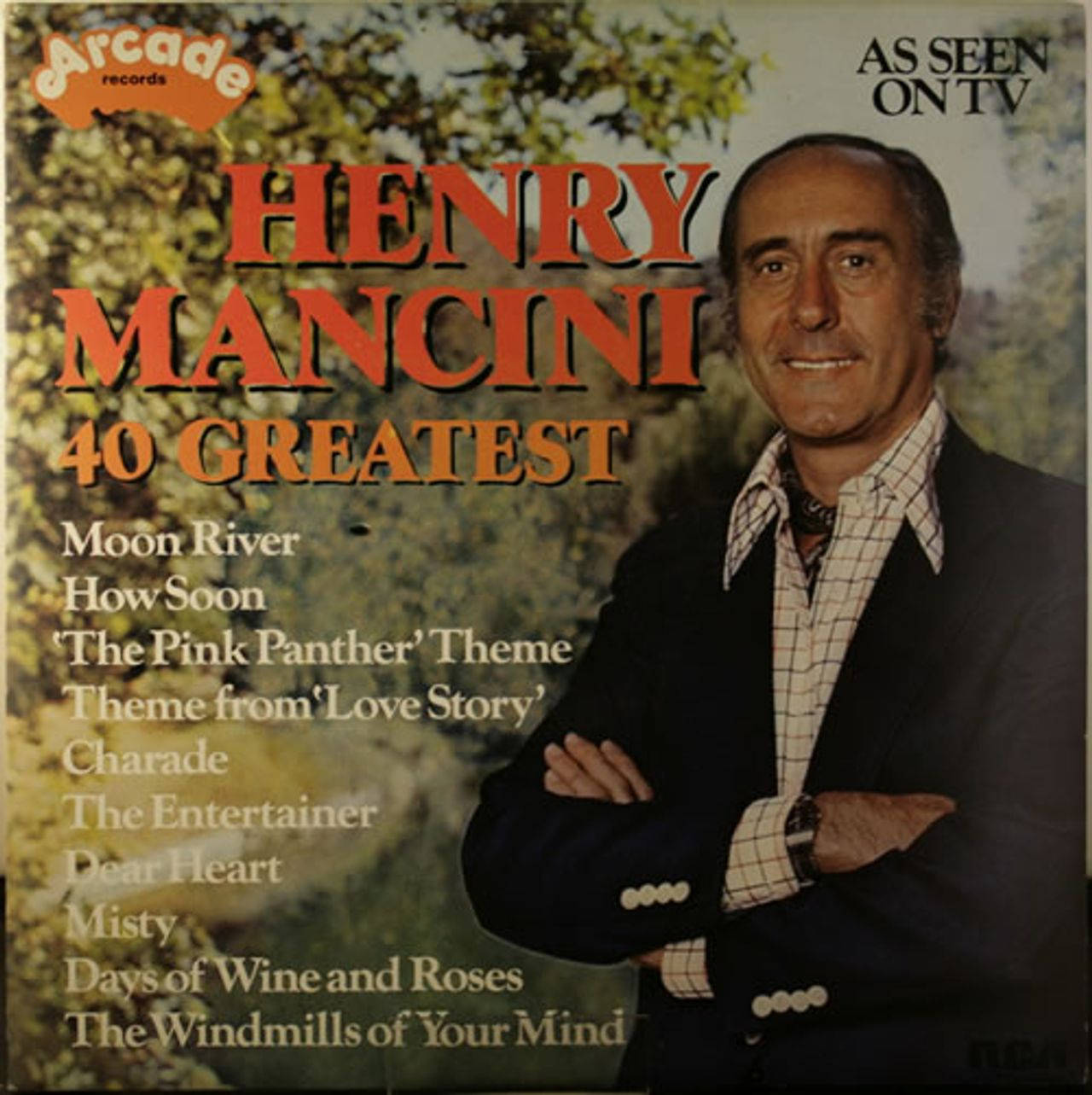 Henry Mancini, 40 Greatest 1976 Album, vintage album cover, HD Phone Wallpaper