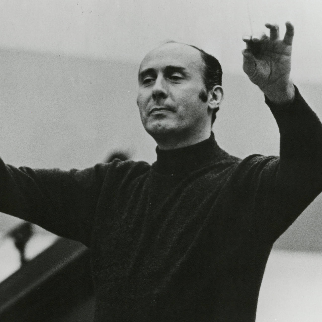 Henry Mancini, American composer, black and white portrait, HD Desktop Wallpaper