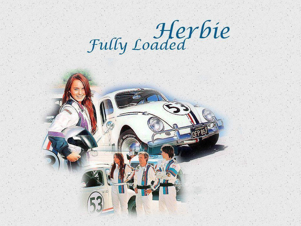 Herbie Fully Loaded, white Volkswagen Beetle, number 53, SD Desktop Wallpaper
