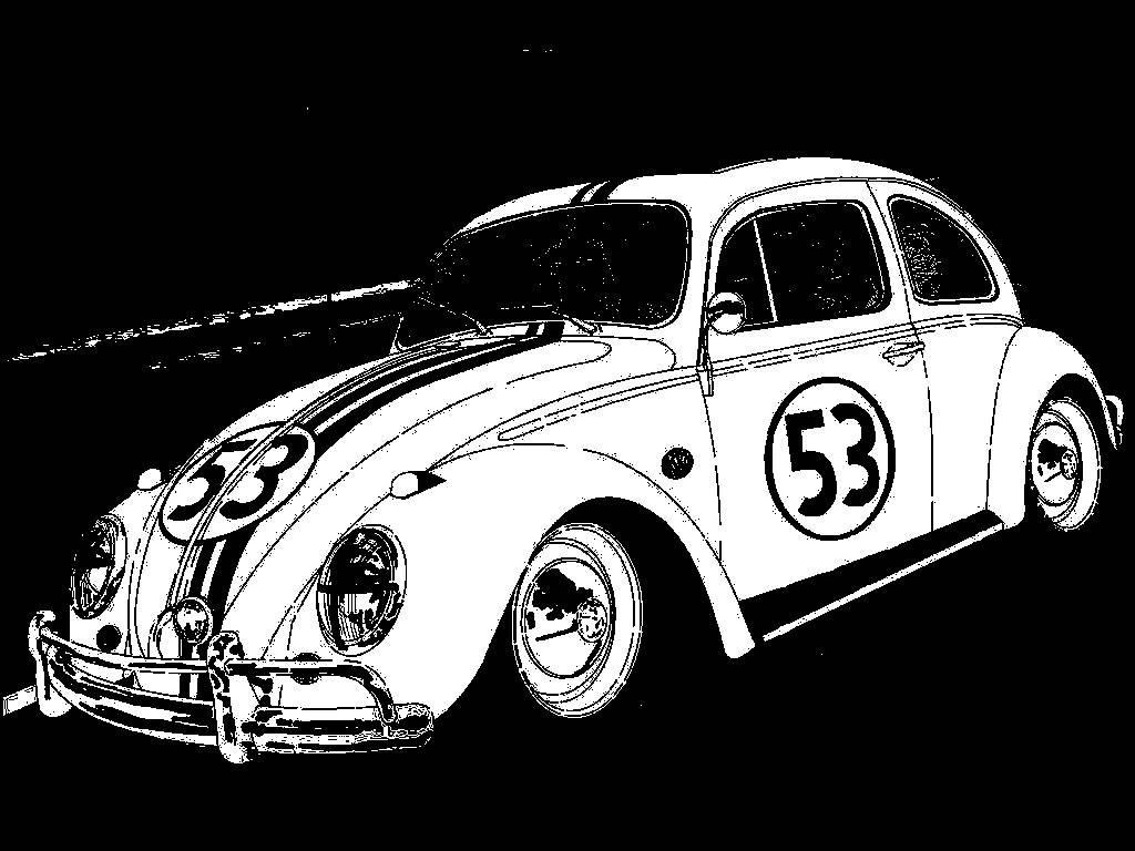 Herbie Fully Loaded, number 53, hood stripes, SD Desktop Wallpaper