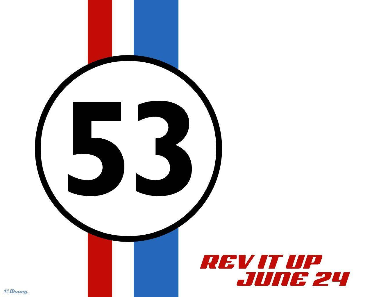 Herbie Fully Loaded, number 53, red white and blue racing stripes, HD Desktop Wallpaper