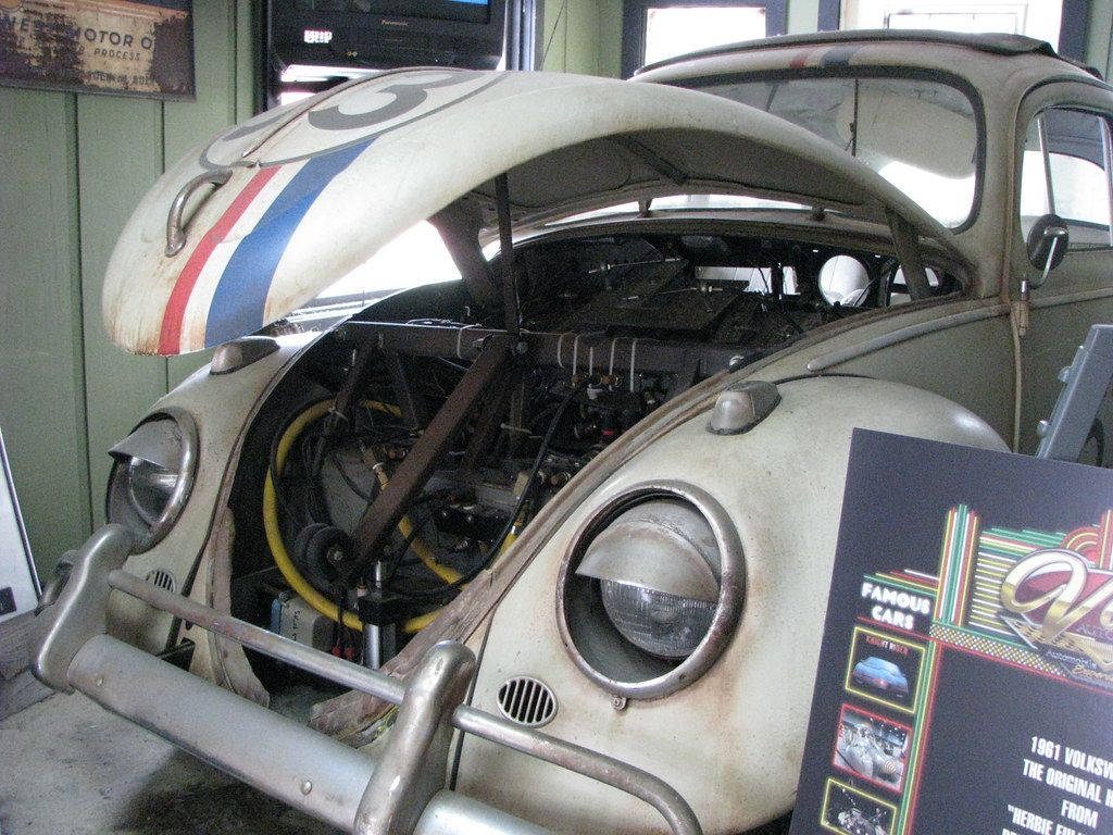 Herbie Fully Loaded, 1961 Volkswagen Beetle, open hood, SD Desktop Wallpaper