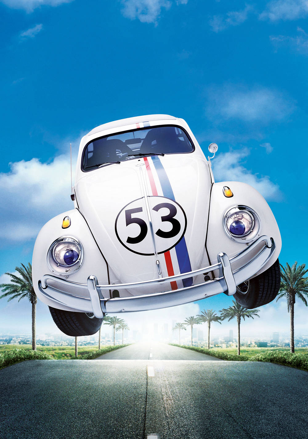 Herbie Fully Loaded, white race car, number 53, HD Phone Wallpaper