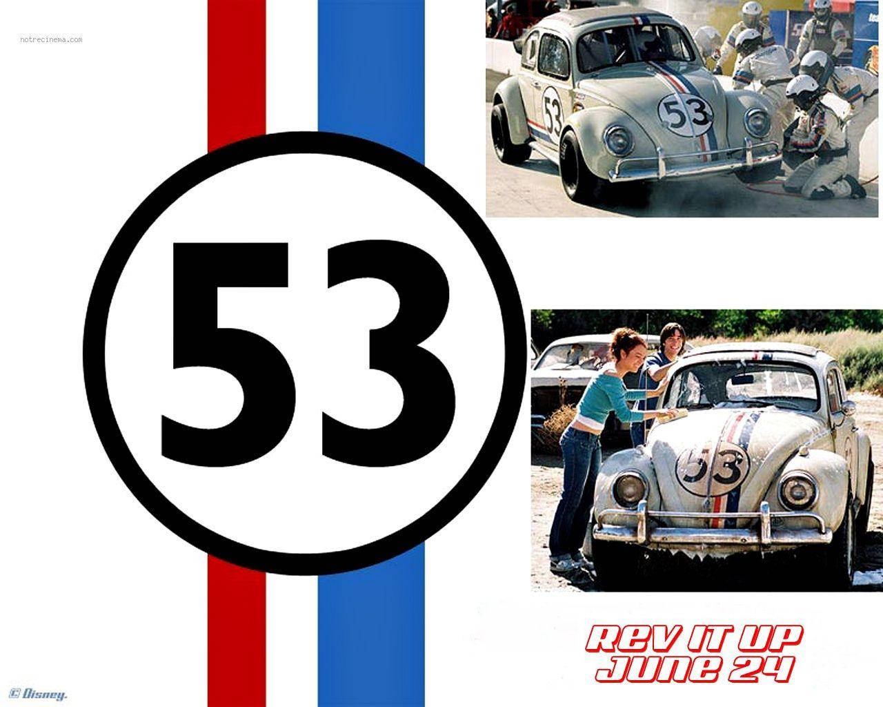 Herbie Fully Loaded, number 53, vintage racing Volkswagen Beetle, HD Desktop Wallpaper