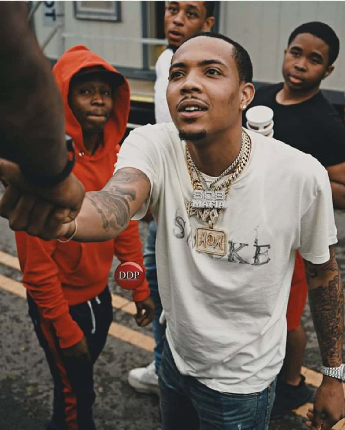 Herbo iPhone, tattoos, gold chains, HD Phone Wallpaper