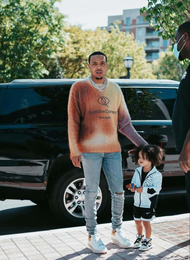 Herbo iPhone, black SUV, gradient sweater, SD Phone Wallpaper