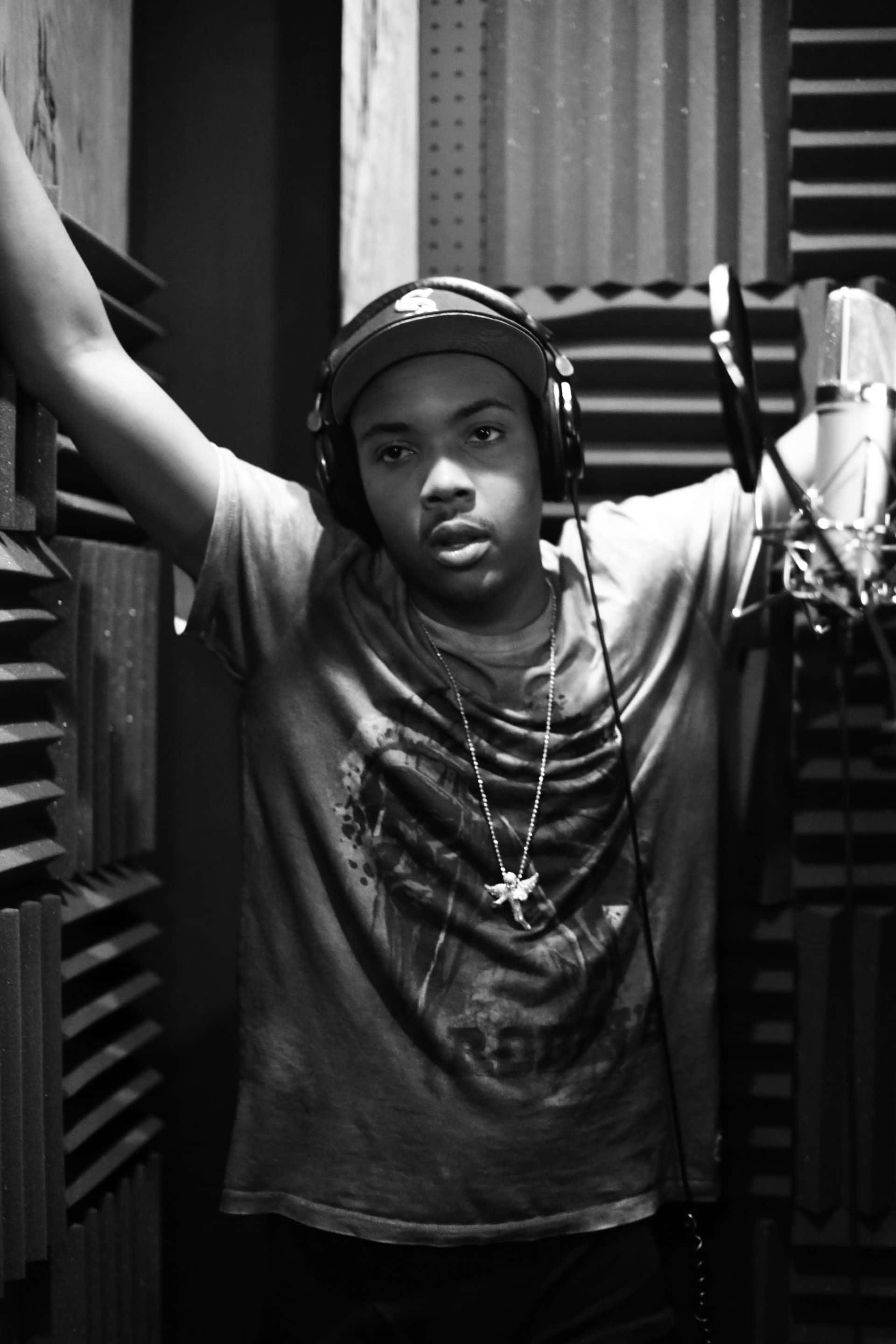 Herbo iPhone, recording studio, headphones, 2K Phone Wallpaper