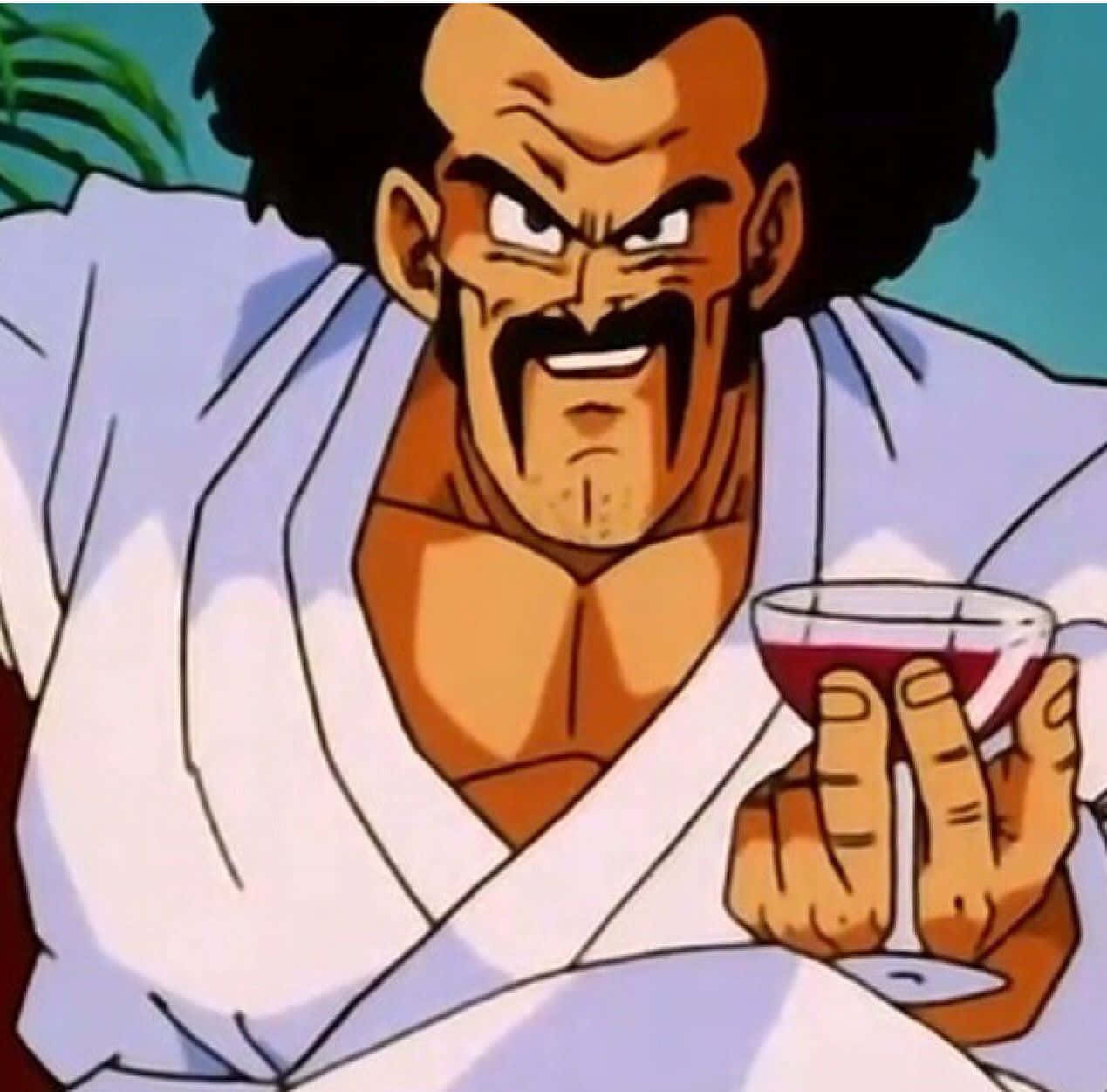 Hercule Satan, afro hair, mustache, SD Desktop Wallpaper