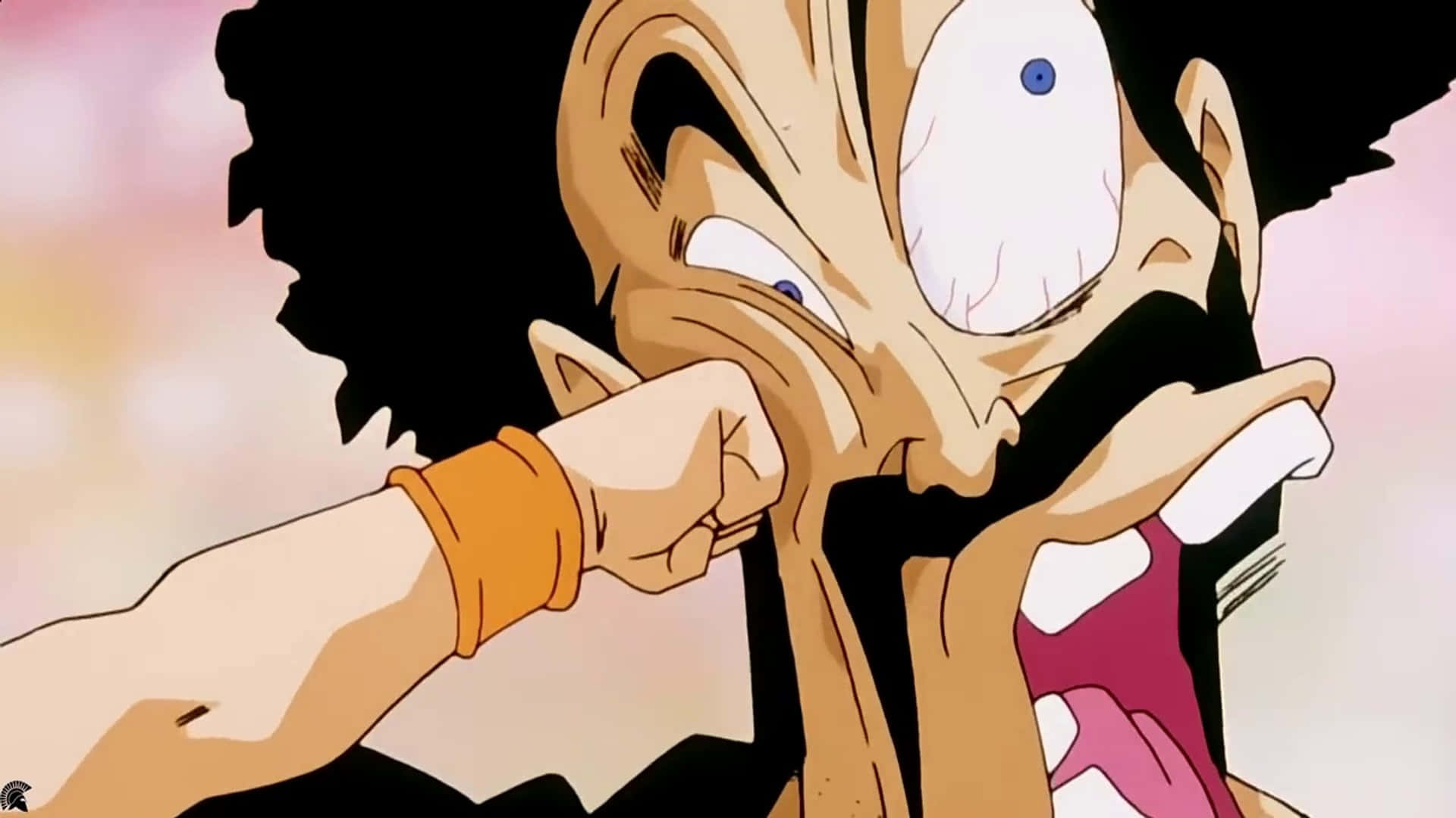 Hercule Satan, anime character, wild black hair, Full HD Desktop Wallpaper