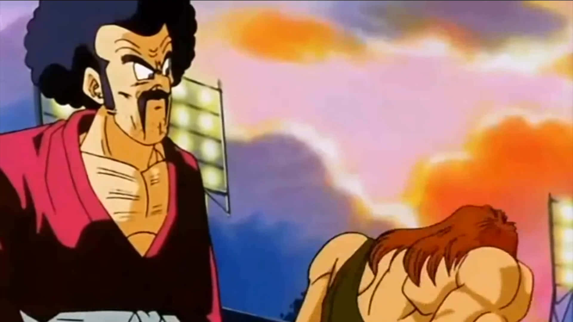Hercule Satan, mustache, afro, Full HD Desktop Wallpaper