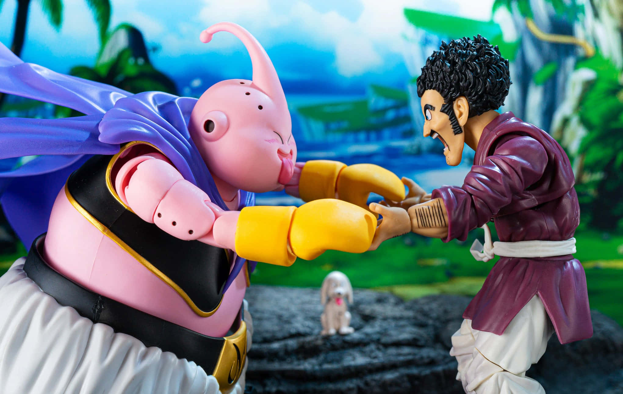 Hercule Satan, 2042, tropical backdrop, Full HD Desktop Wallpaper