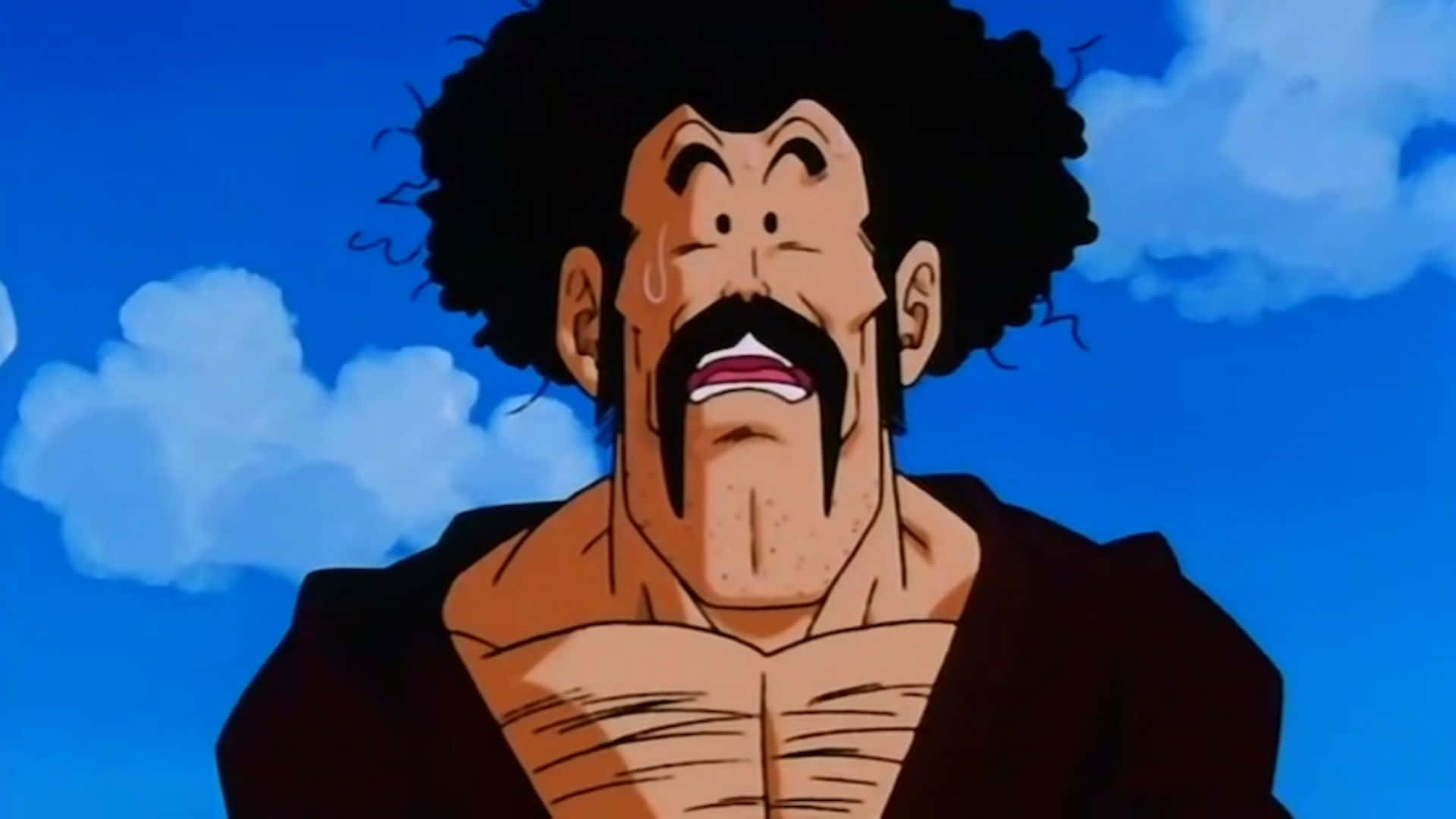 Hercule Satan, afro, mustache, Full HD Desktop Wallpaper