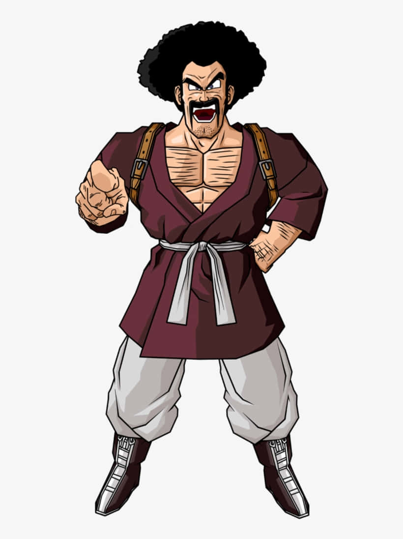 Hercule Satan, afro hairstyle, muscular anime warrior, SD Phone Wallpaper