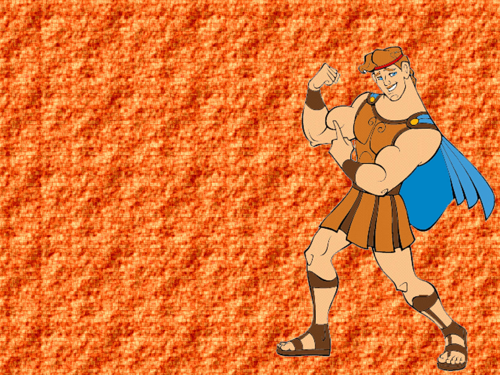 Hercules, orange armor outfit, brown tunic, HD Desktop Wallpaper