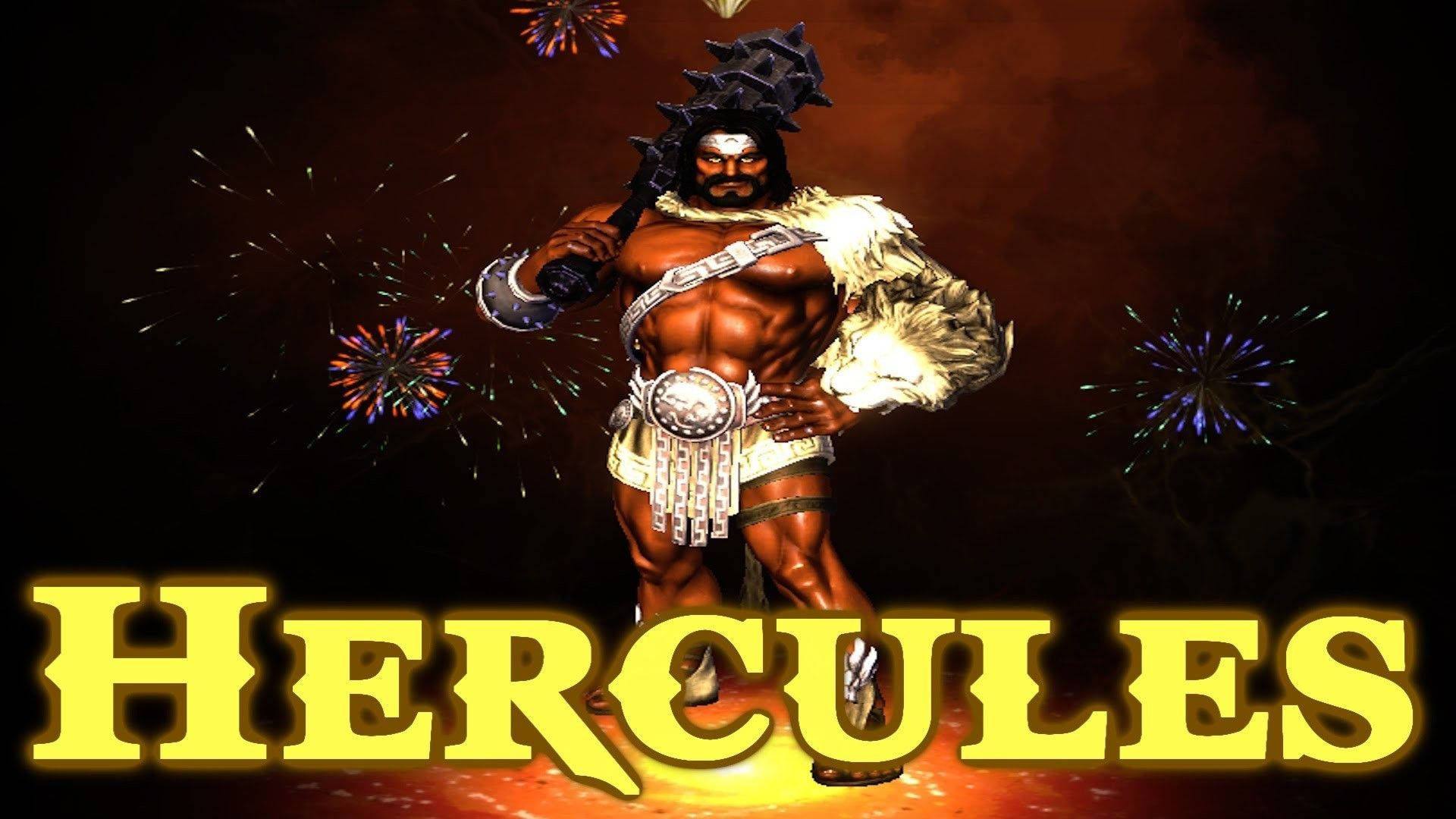 Hercules, spiked club, armor, Full HD Desktop Wallpaper