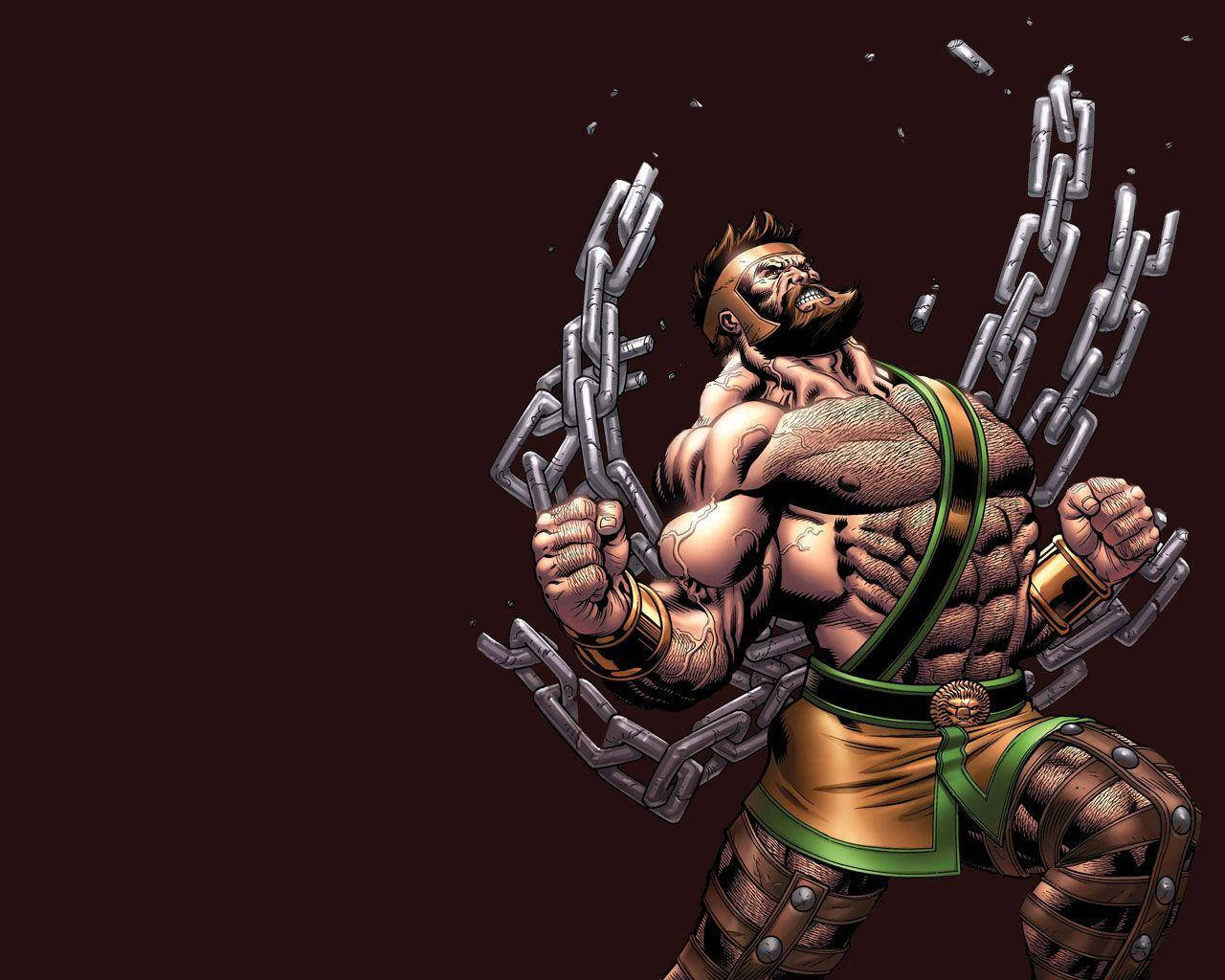 Hercules, muscular bearded warrior, armor, HD Desktop Wallpaper
