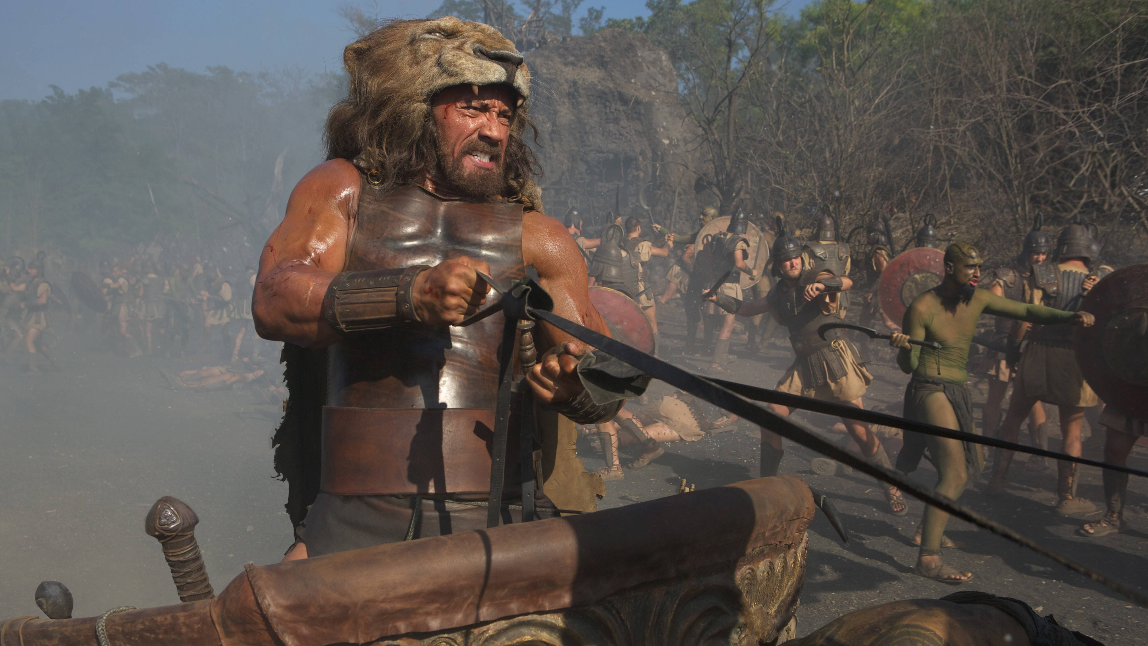 Hercules, chariot, bronze armor, 4K Desktop Wallpaper