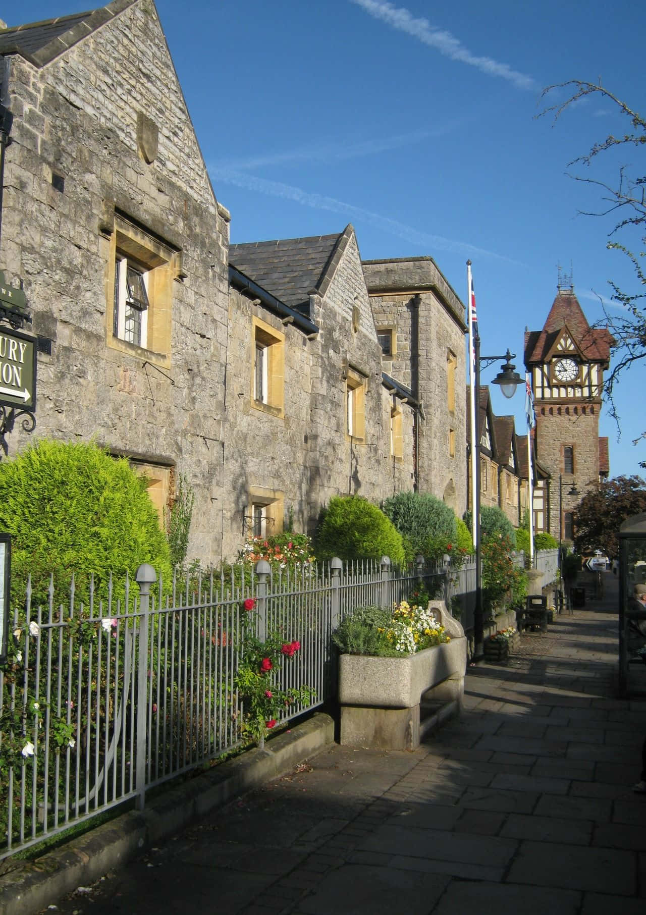 Hereford, stone buildings, clock tower, HD Phone Wallpaper