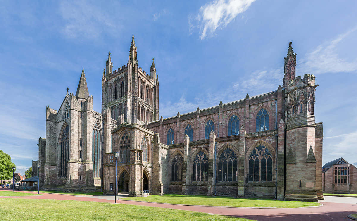 Hereford, United Kingdom, Gothic cathedral, SD Desktop Wallpaper