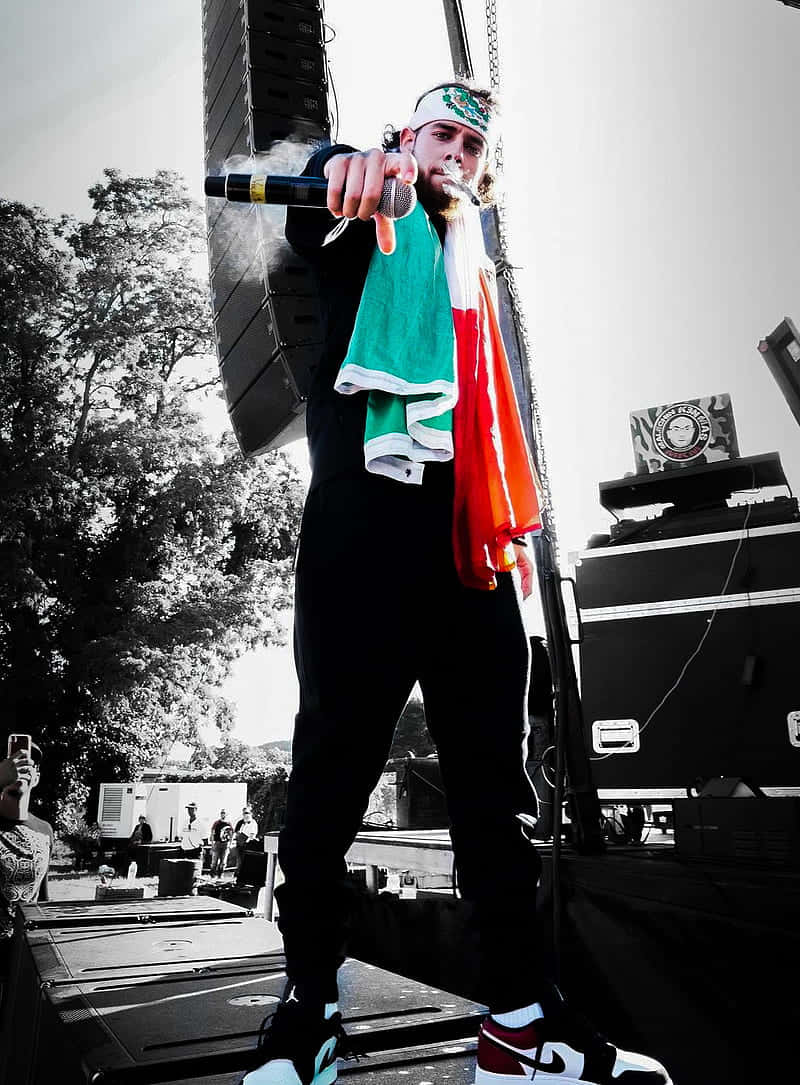 Herencia De Patrones, rapper, black outfit, SD Phone Wallpaper