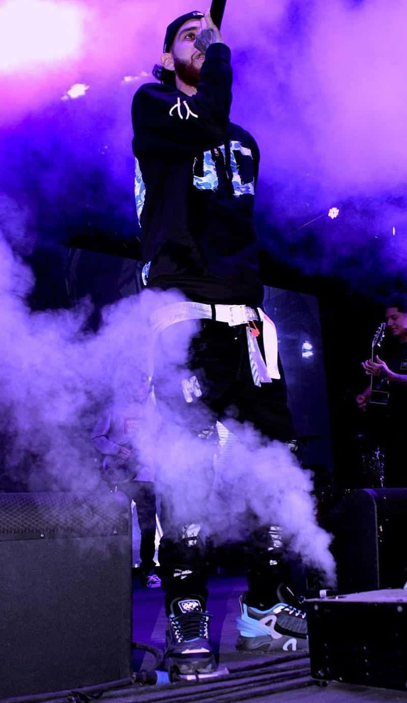 Herencia De Patrones, purple lights, smoke, HD Phone Wallpaper