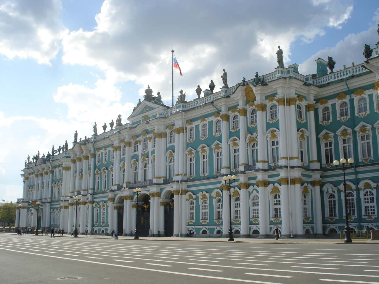Hermitage Museum, turquoise, white, HD Desktop Wallpaper