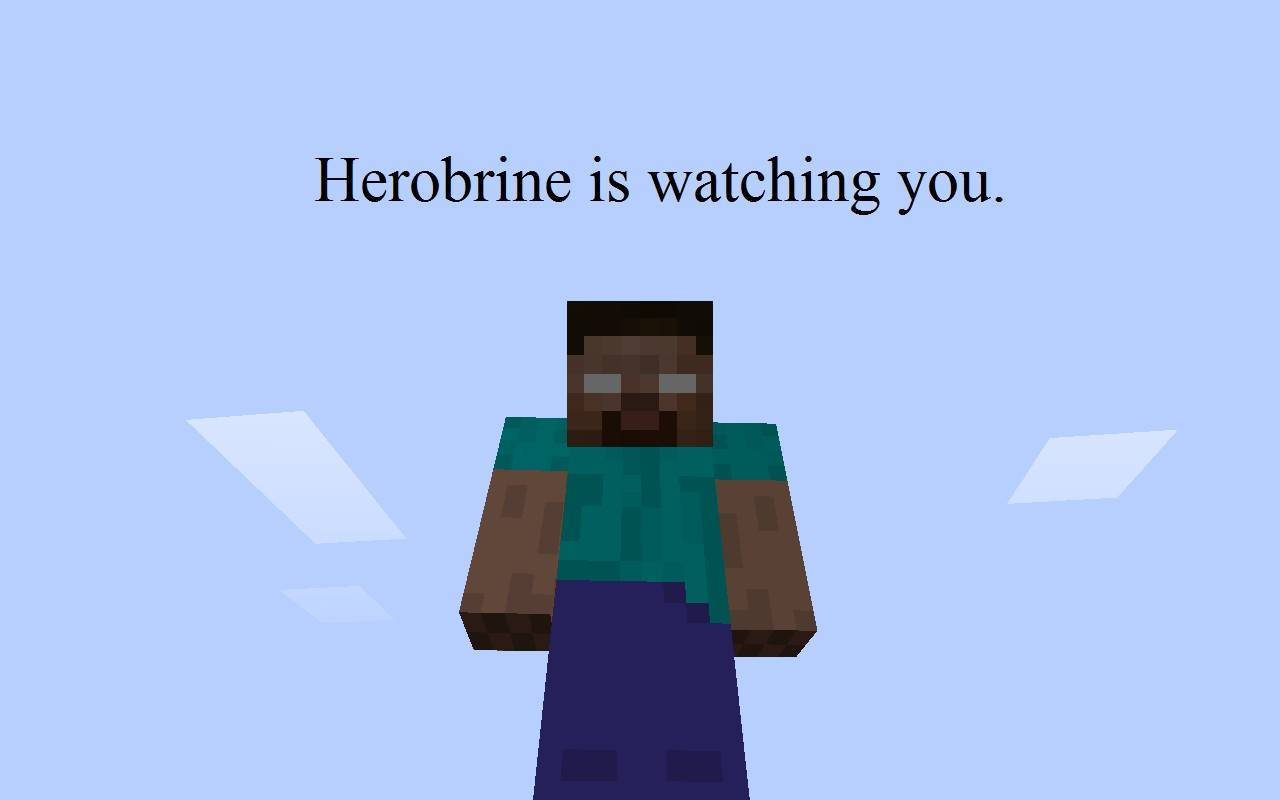 Herobrine, teal shirt, purple pants, HD Desktop Wallpaper