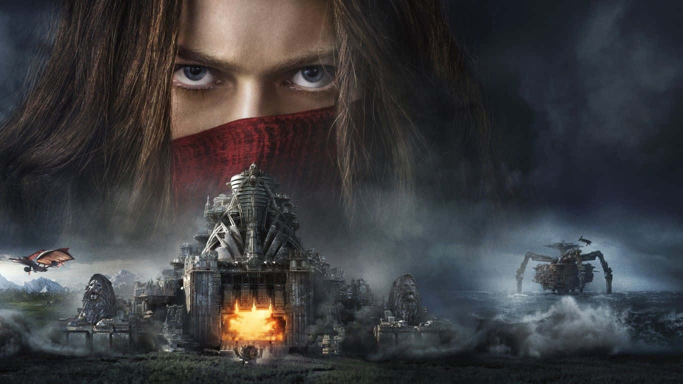 fierce masked warrior, fiery fortress, mechanical beasts, HD Desktop Wallpaper