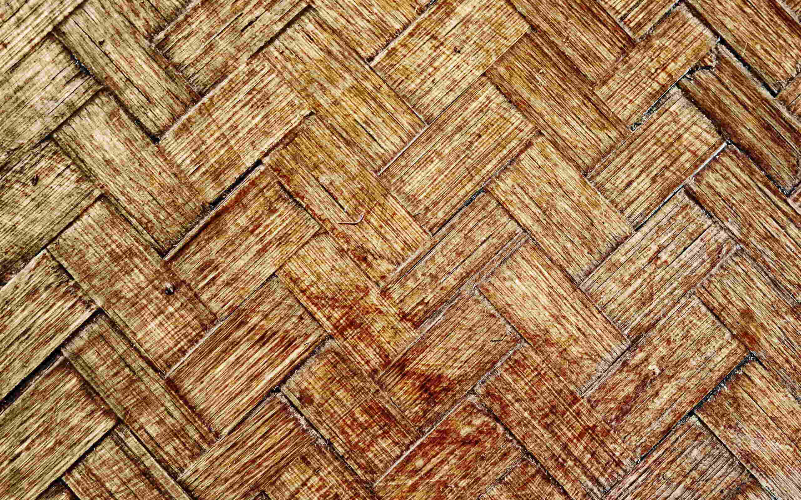 herringbone wood texture pattern, weathered bamboo strips, natural grain, 2K Desktop Wallpaper