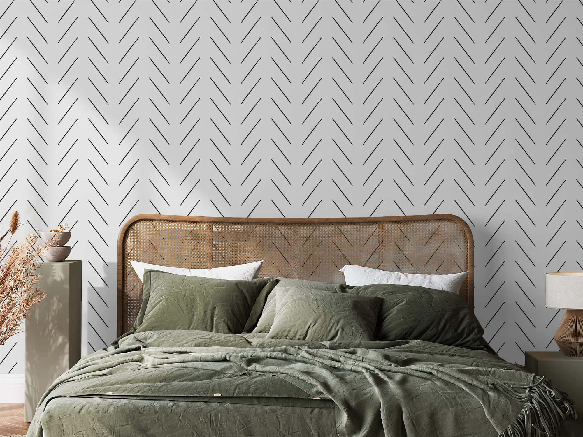 herringbone, olive green linens, white wall, Full HD Desktop Wallpaper