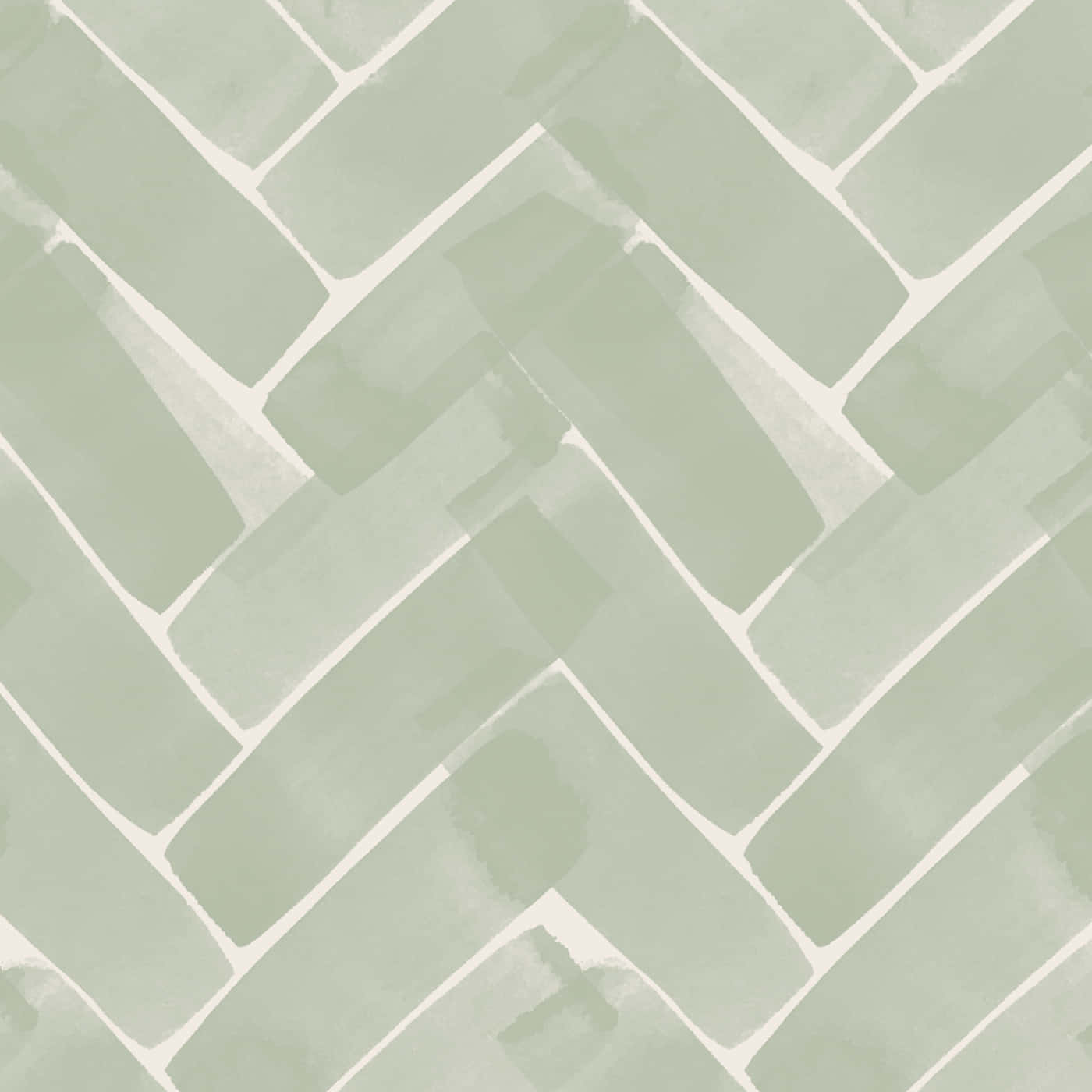 green herringbone pattern, sage green, white brushstroke accents, HD Desktop Wallpaper