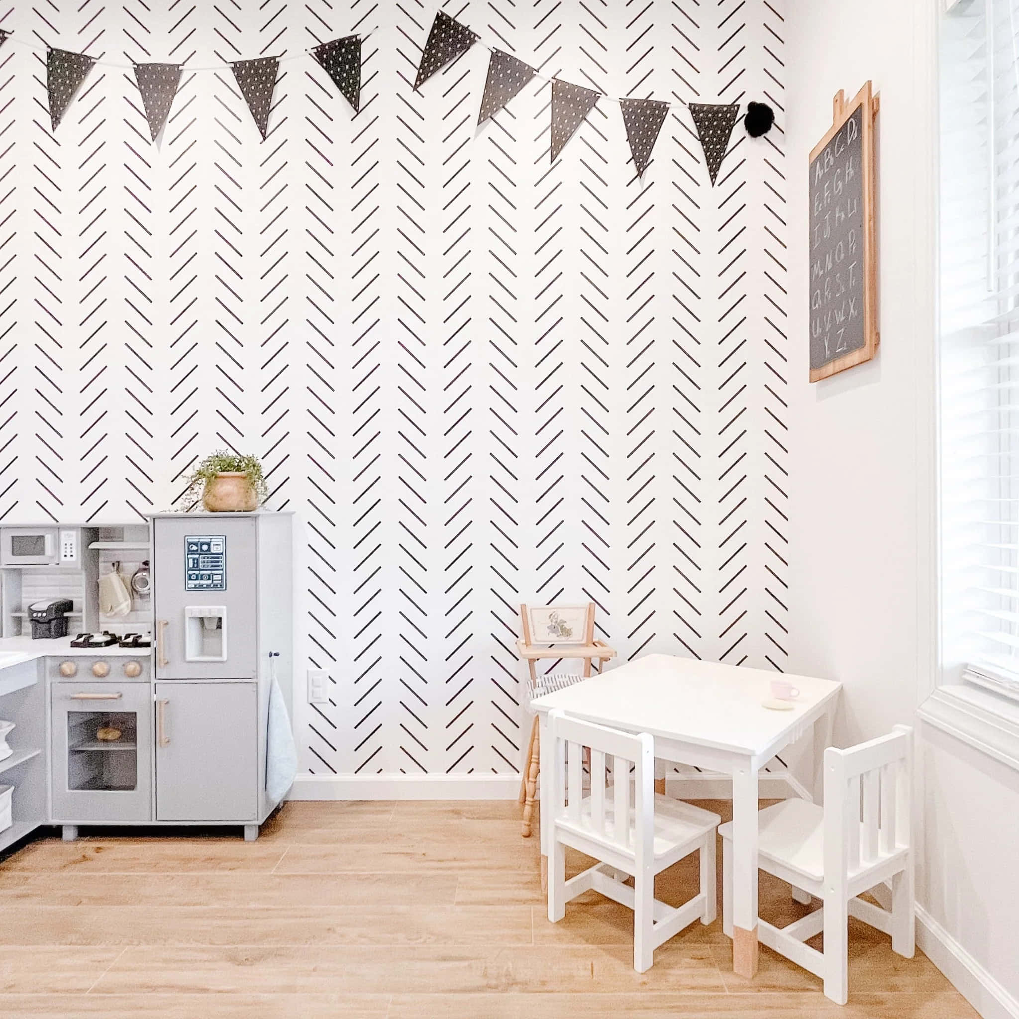 herringbone pattern, childrens room decor, white furniture, Full HD Desktop Wallpaper
