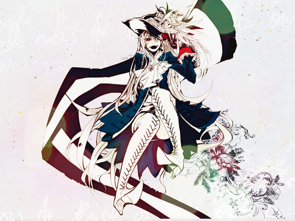 Hetalia, anime girl, long white hair, SD Desktop Wallpaper