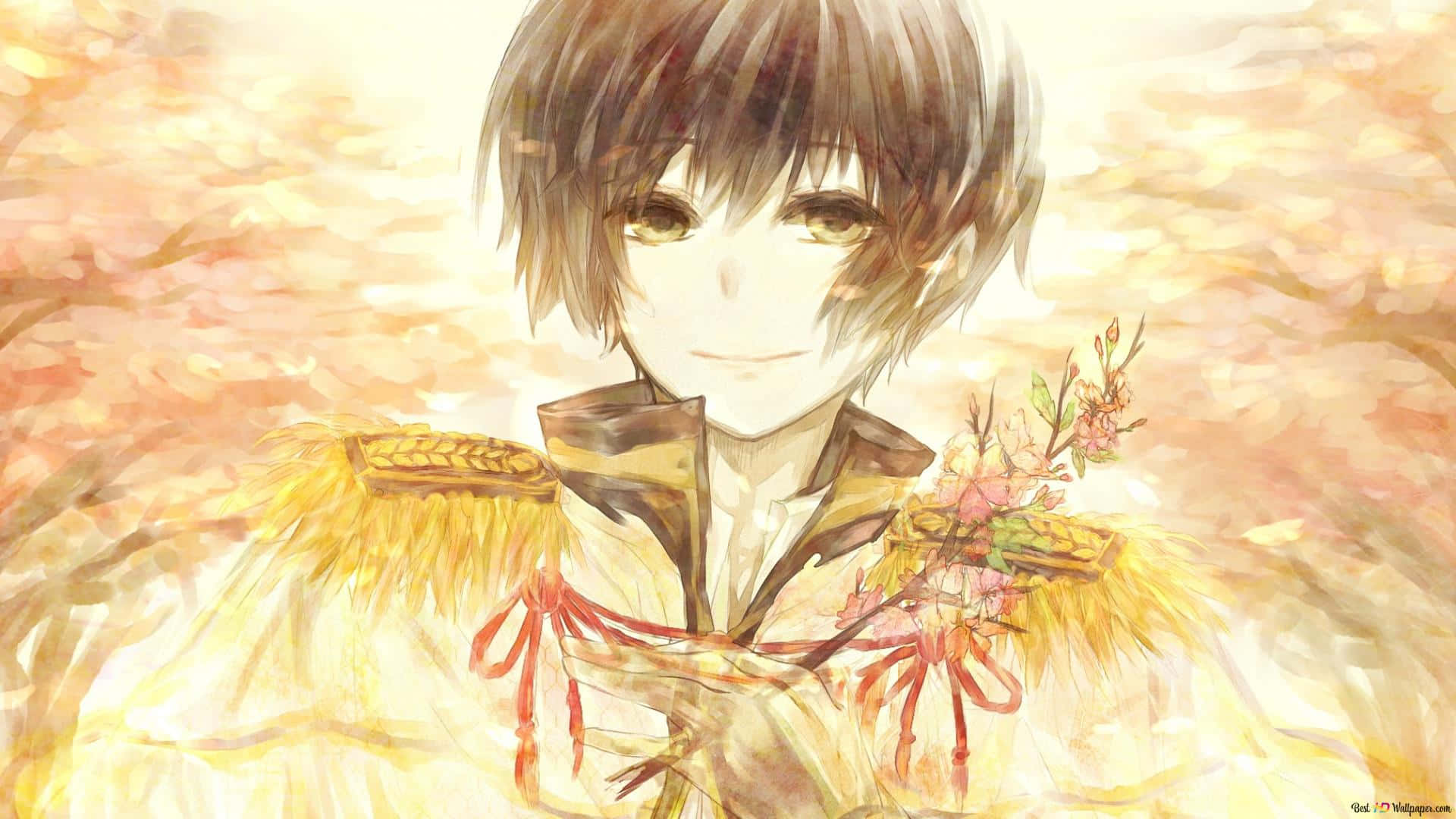 Hetalia, anime boy, short brown hair, Full HD Desktop Wallpaper