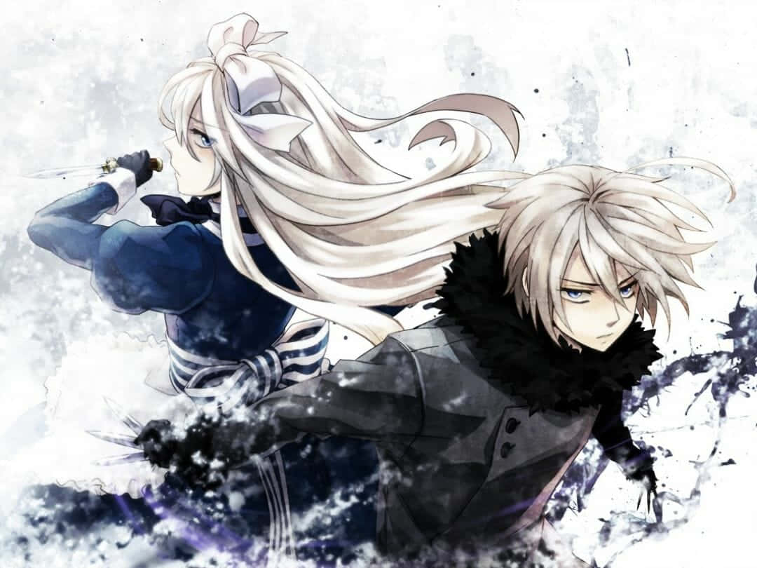 Hetalia, white hair, snowy battle, SD Desktop Wallpaper