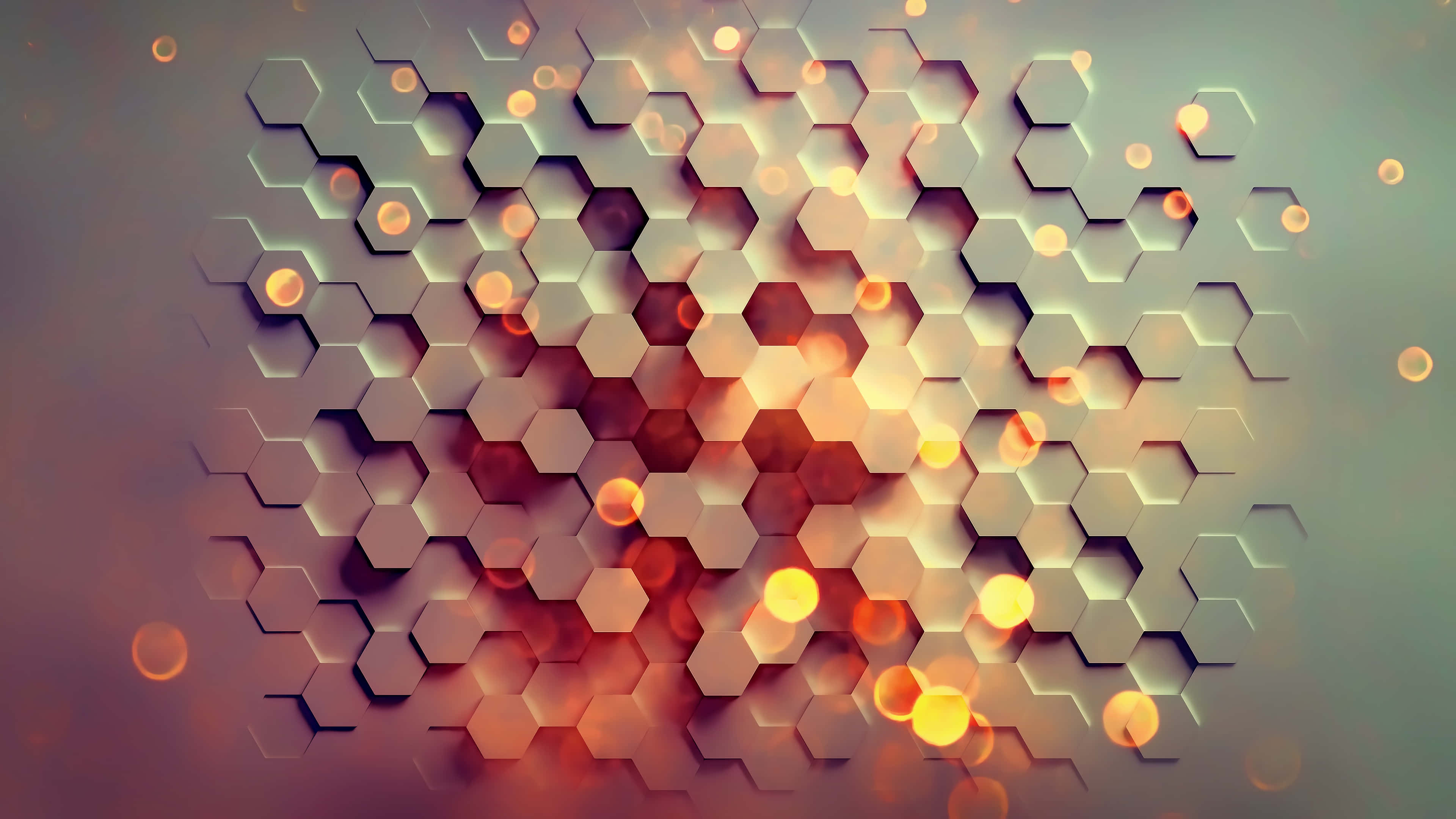 hexagon, purple, pink, 4K Desktop Wallpaper