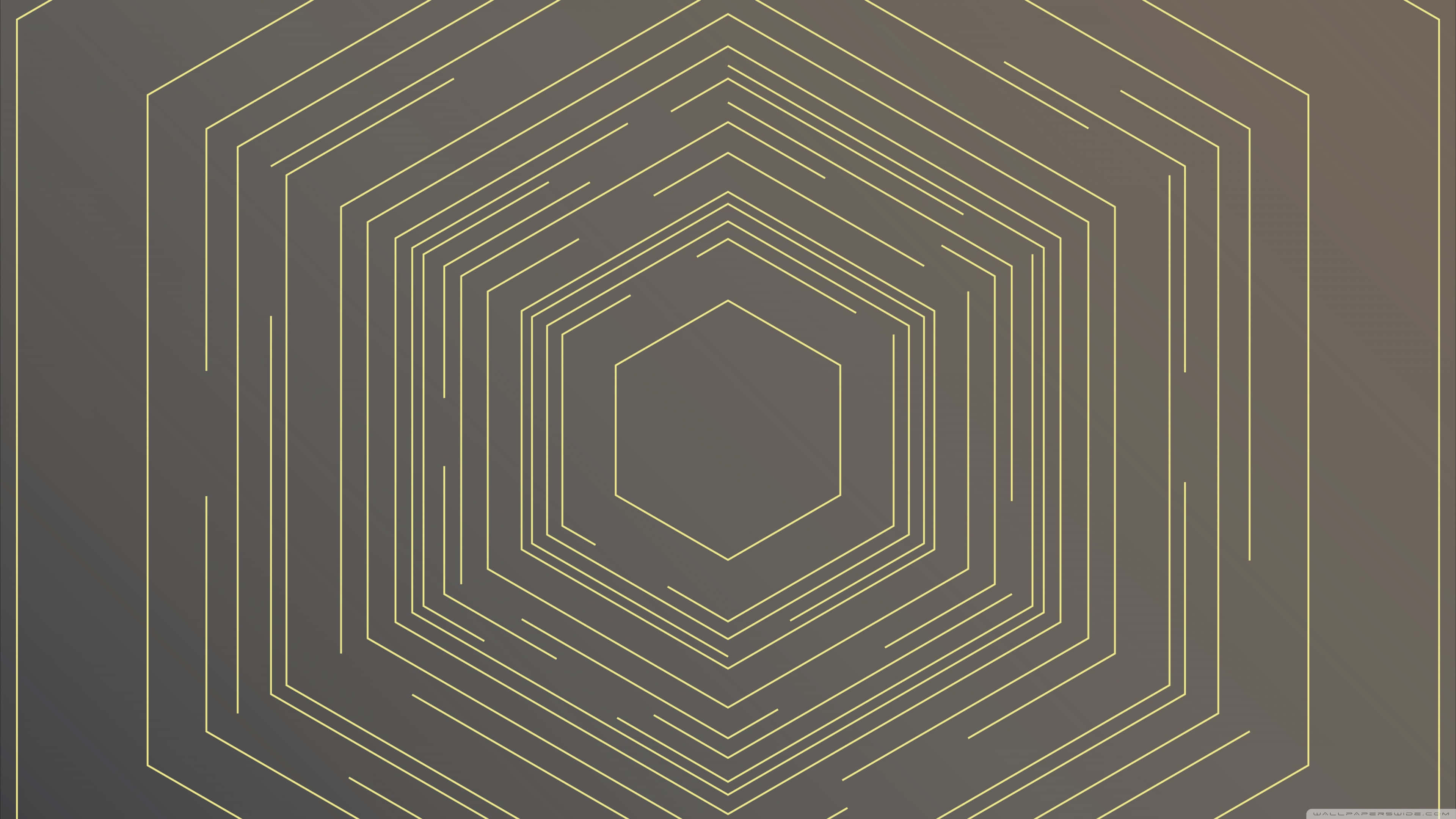 Hexagon 4K, 3840 x 2160, gold lines, 4K Desktop Wallpaper