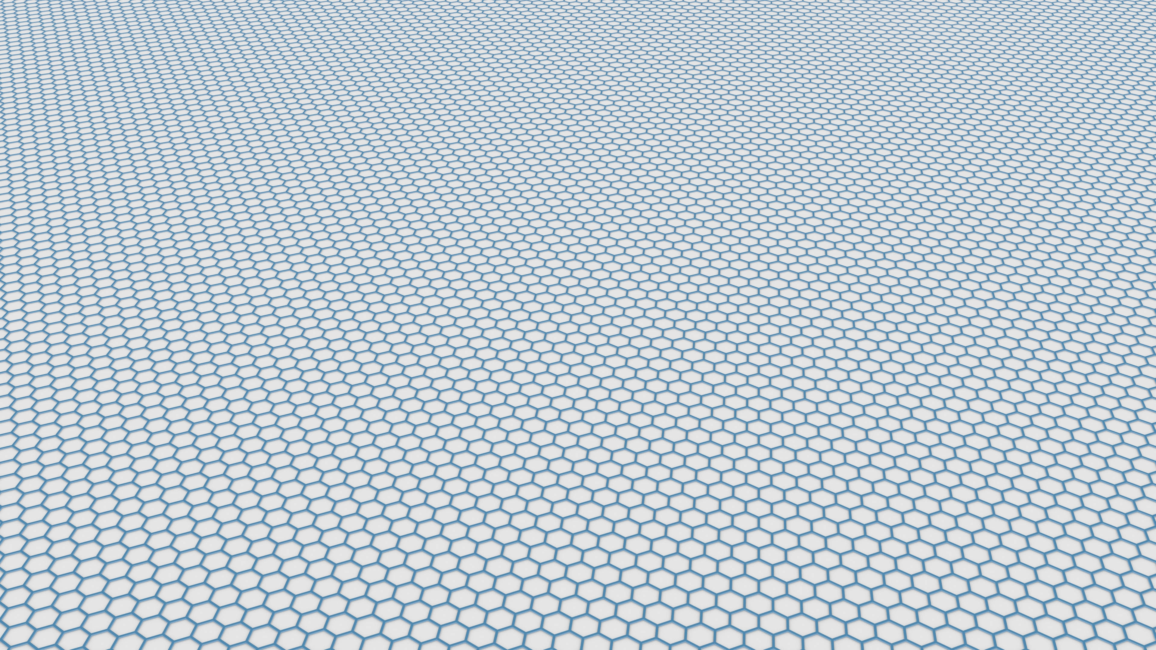 blue hexagon mesh, light blue hexagonal tiles, perspective, 4K Desktop Wallpaper