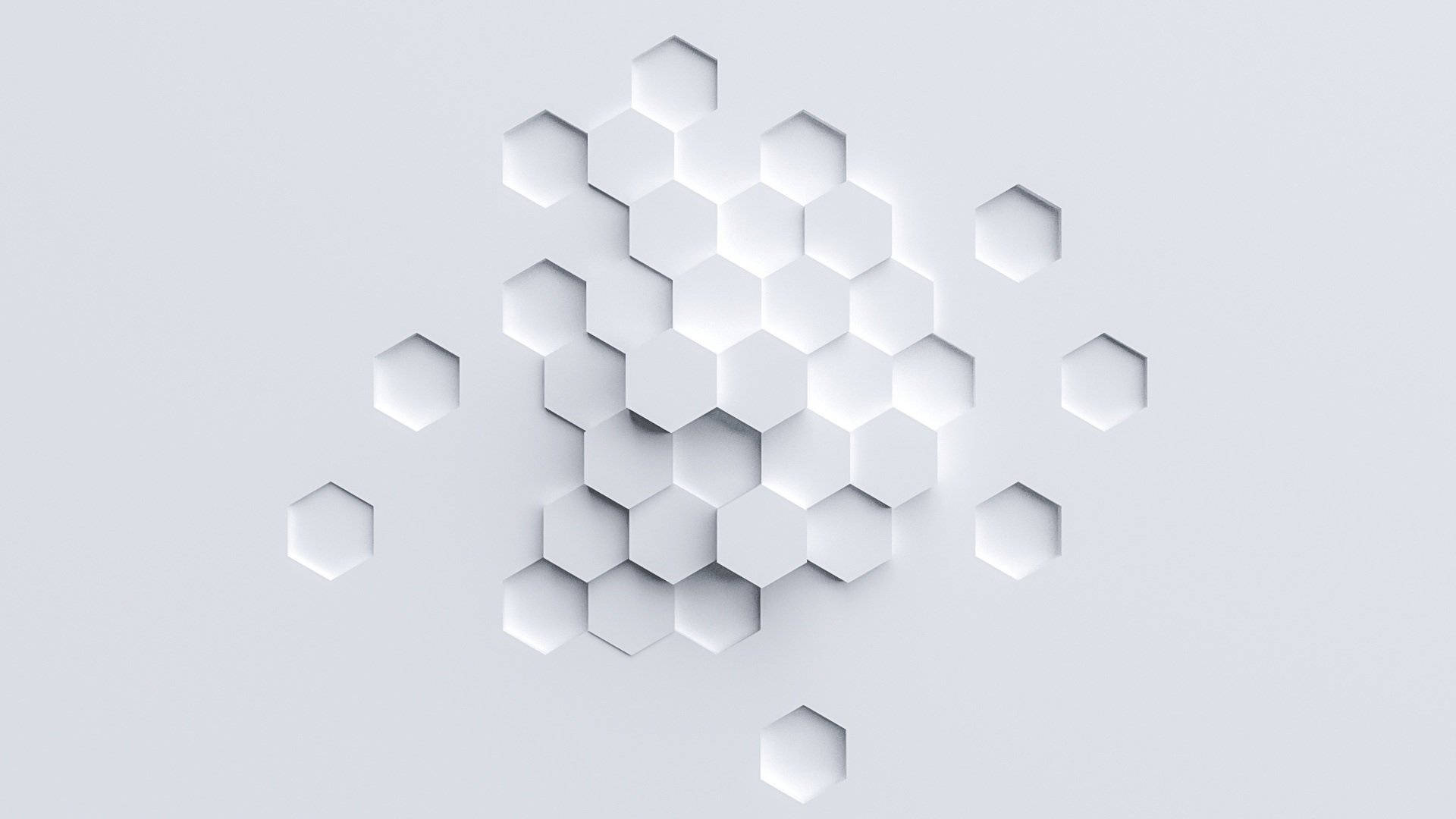 hexagonal wall engraving, white hexagons, soft shadows, Full HD Desktop Wallpaper