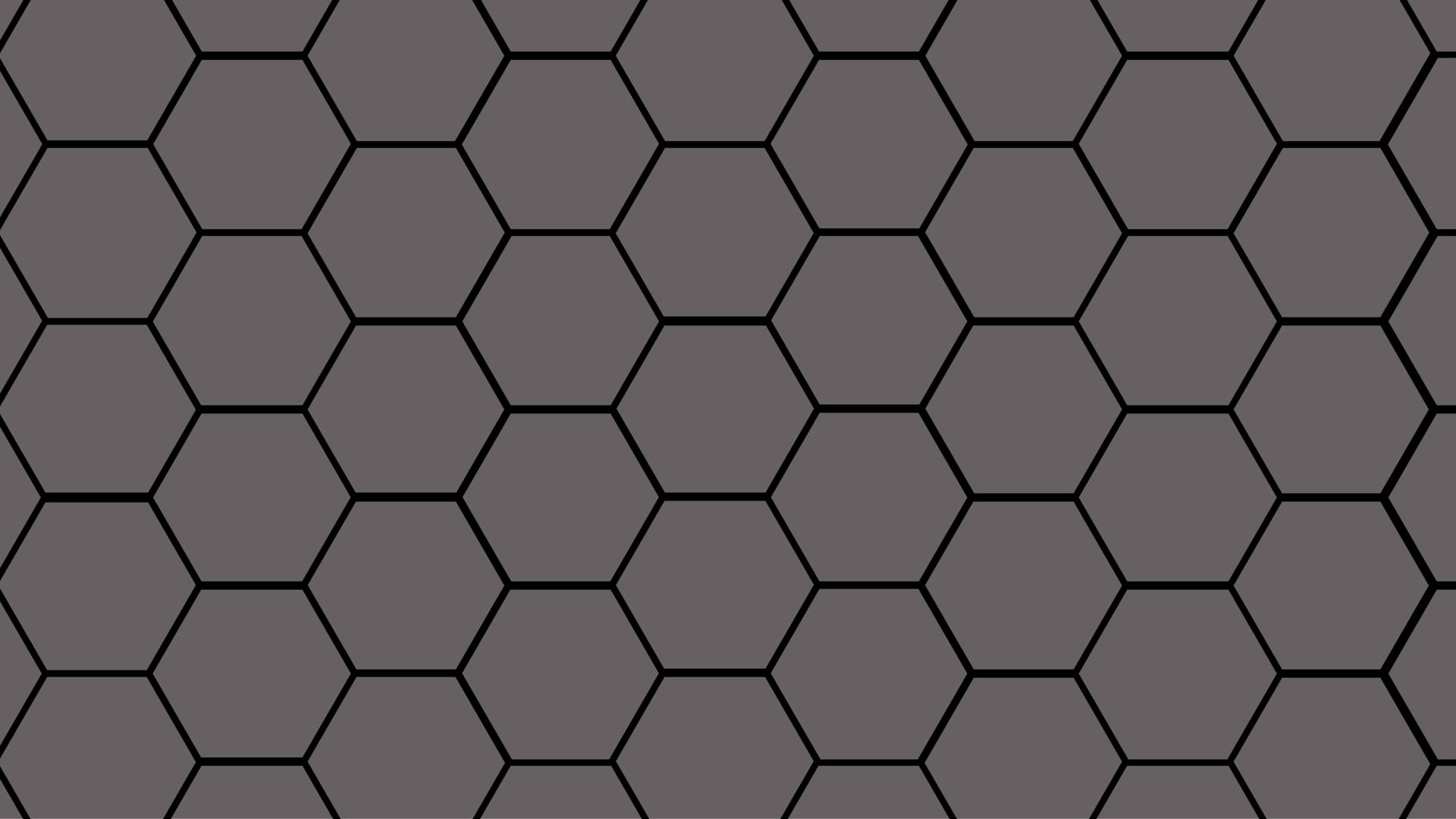 plain hexagon, dark gray, black outline, Full HD Desktop Wallpaper