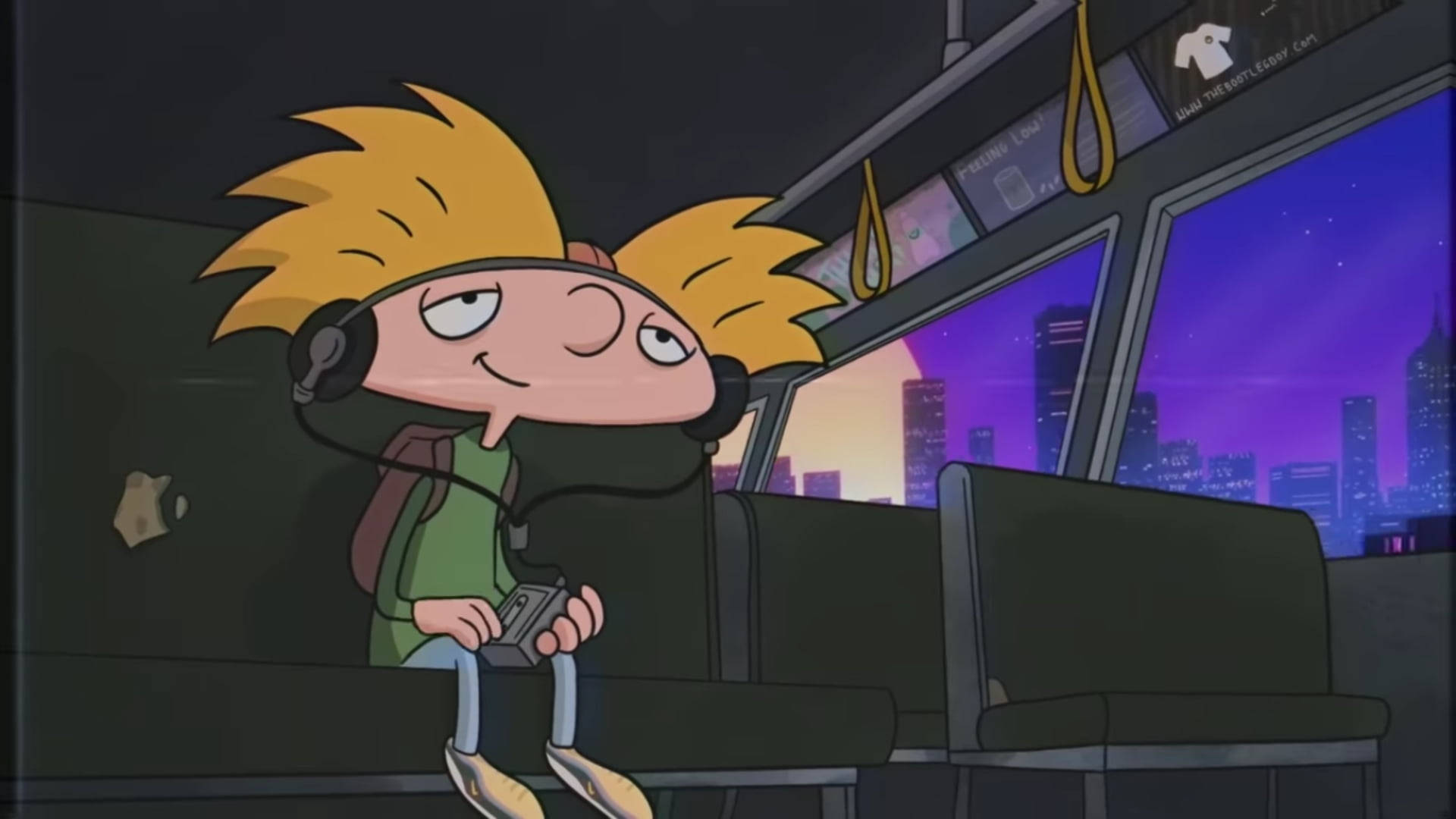 Hey Arnold, bus, spiky hair, Full HD Desktop Wallpaper